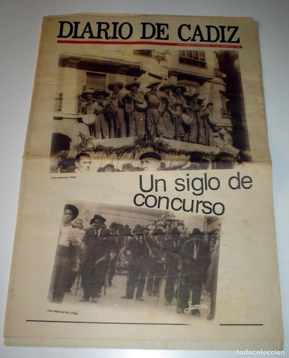 Coleccionismo de Revistas y Peri&oacute;dicos: SUPLEMENTO DIARIO DE C&Aacute;DIZ: UN SIGLO DE CONCURSO CARNAVAL DE CADIZ