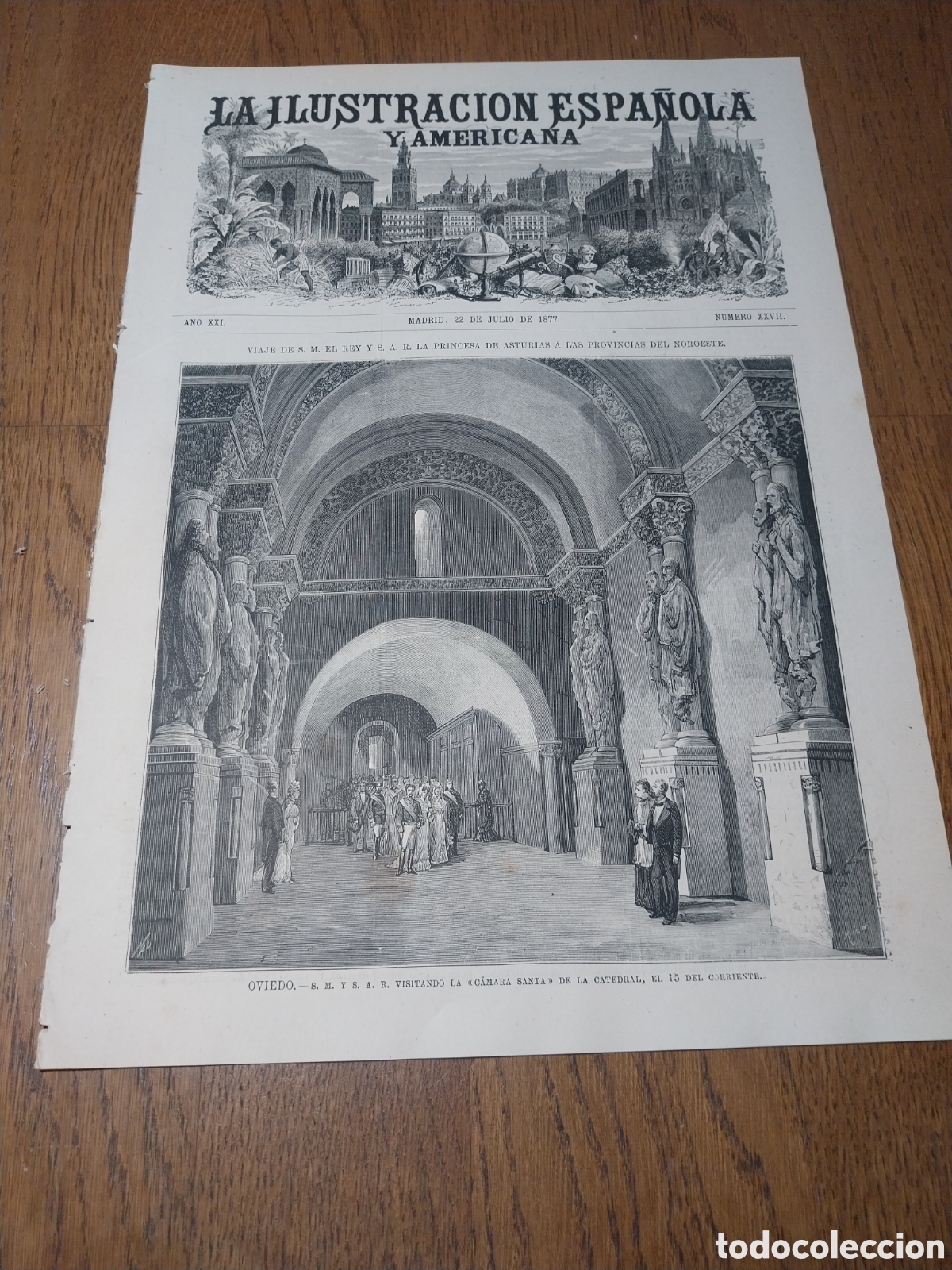 Collezionismo di Riviste e Giornali: REVISTA 1877 CATEDRAL DE OVIEDO.GUERRA TURCO- RUSA.BURGOS ALEGORIA FIESTA 29 D JUNIO. CALLE DE VIENA