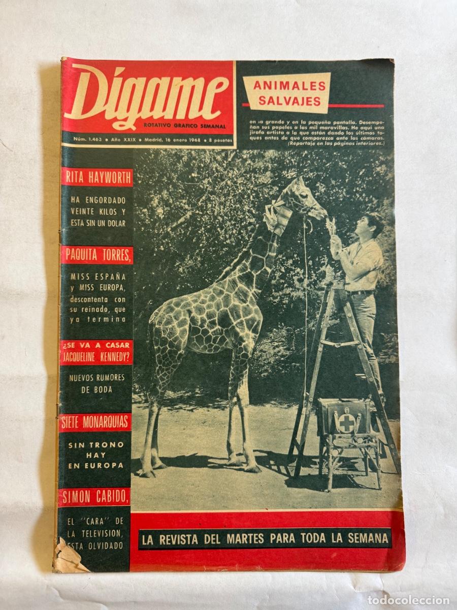 Collection Magazines and Newspapers: Revista Digame, A&ntilde;o 1968, Jacqueline Kennedy, Paquita Torres