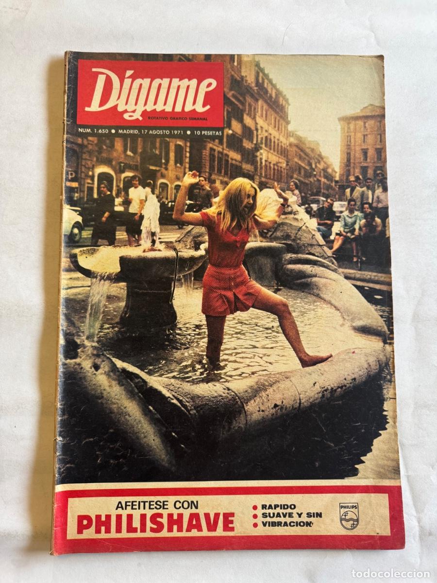 Coleccionismo de Revistas y Peri&oacute;dicos: Revista Digame, A&ntilde;o 1971, Penny Brahms, Noches Buen Retiro