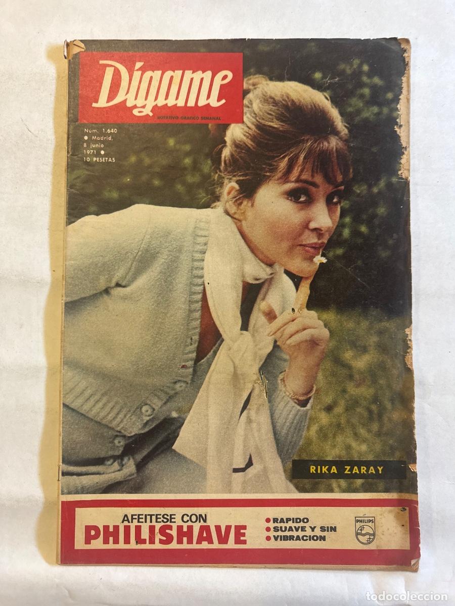 Sammeln von Zeitschriften und Zeitungen: Revista Digame, A&ntilde;o 1971, Rika Zaray, Sylvette Cabrisseau, Yaschine Retiro