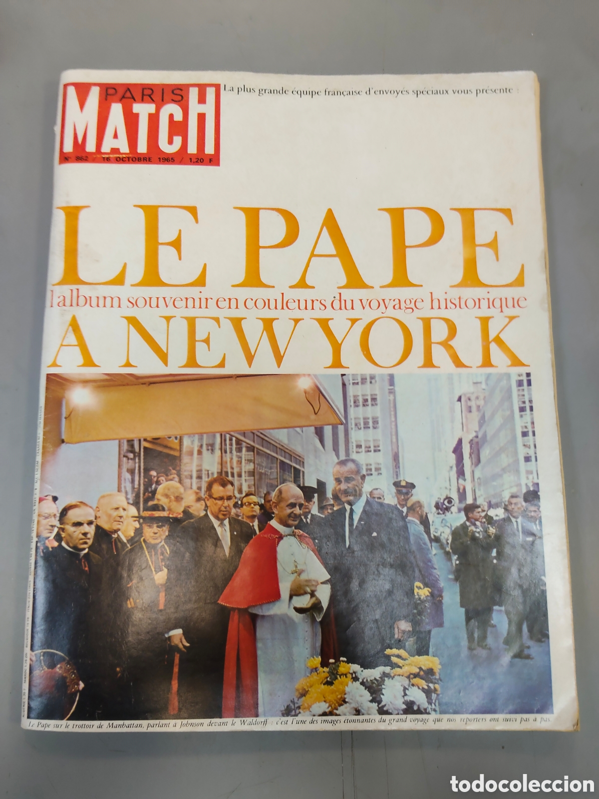 Coleccionismo de Revistas y Peri&oacute;dicos: Revista A&ntilde;o 1965 PARIS MATCH Pablo VI
