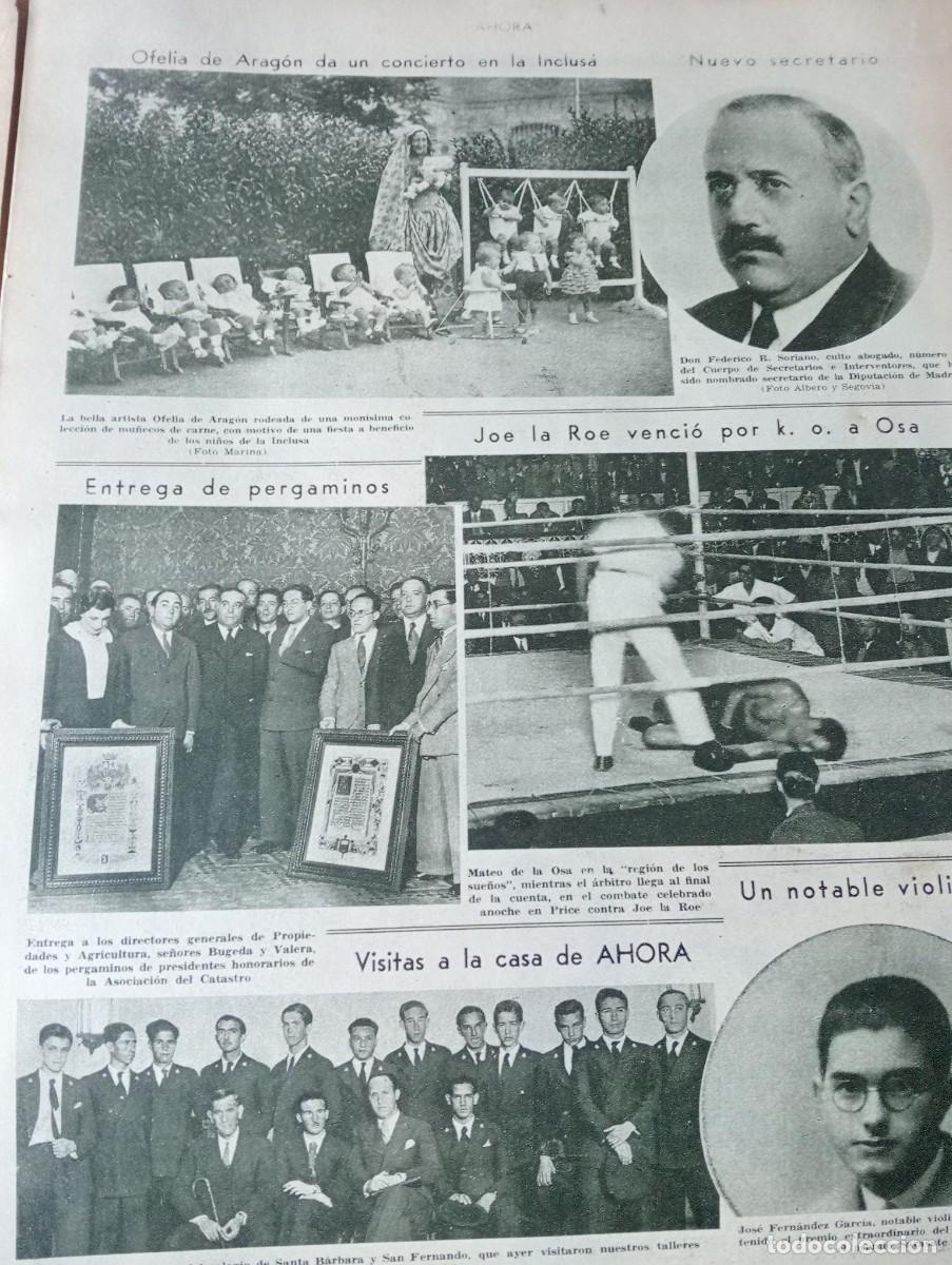 Collection Magazines and Newspapers: PERIODICO A&Ntilde;O 1932 OFELIA DE ARAGON EN LA INCLUSA MATEO DE LA OSA BOXEADOR VESTIDO FEMENINO DE GOLF