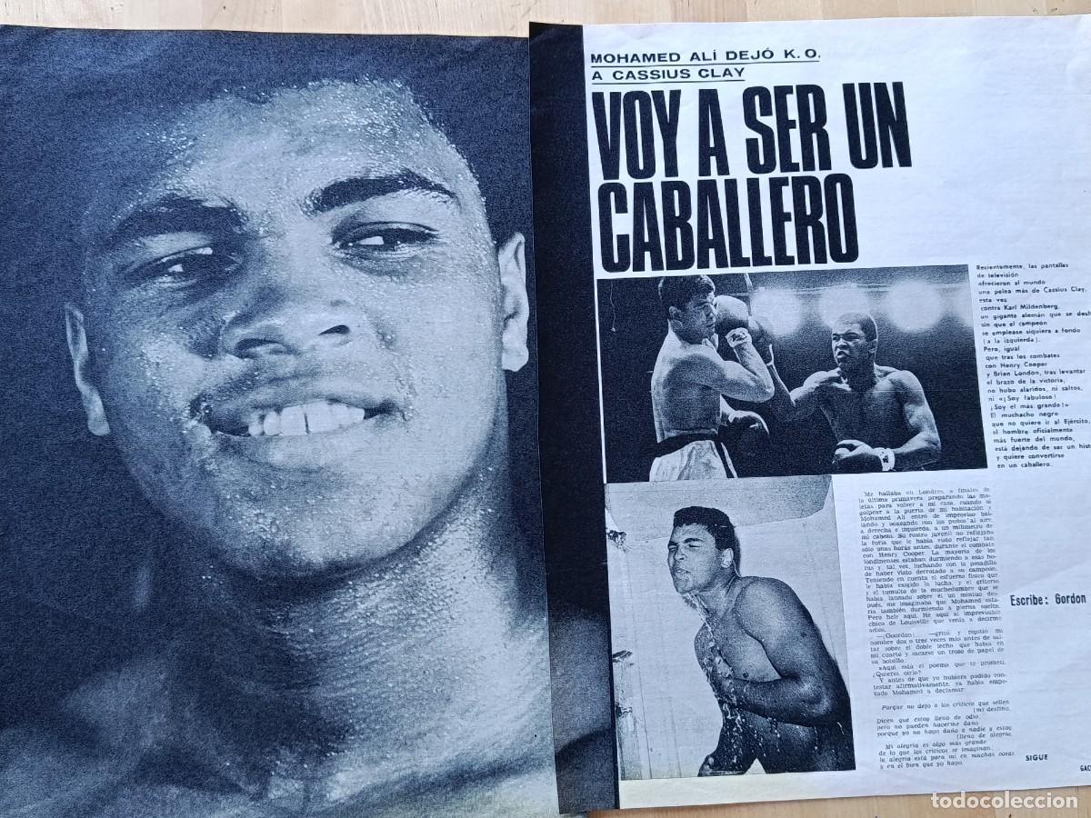 Coleccionismo de Revistas y Peri&oacute;dicos: Cassius Clay, Mohamed Ali. Boxeo. Entrevista de revista original vintage