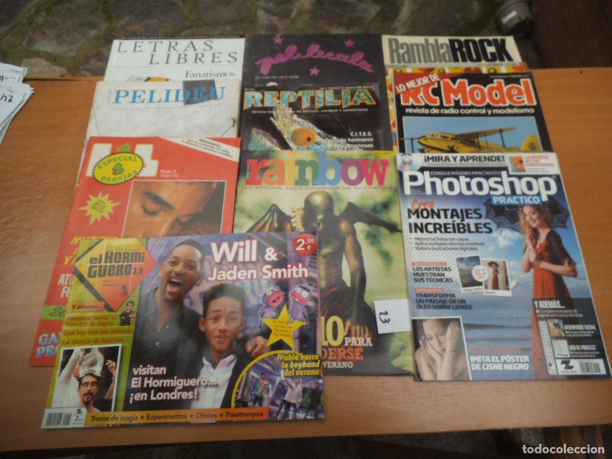 Colecionismo de Revistas e Jornais: lote de 10 revistas,n&ordm; 1y 0, n&ordm; 23, photos hop practica, rc model, rambla rock, rainbow, reptilia,