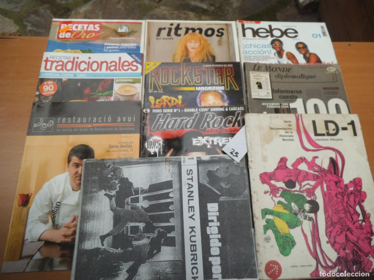 Coleccionismo de revistas y peri&oacute;dicos: lote de 10 revistas,n&ordm; 1 y 0, n&ordm; 25, literatura dibujada, hard rock, rock stars, ritmos del mundo,