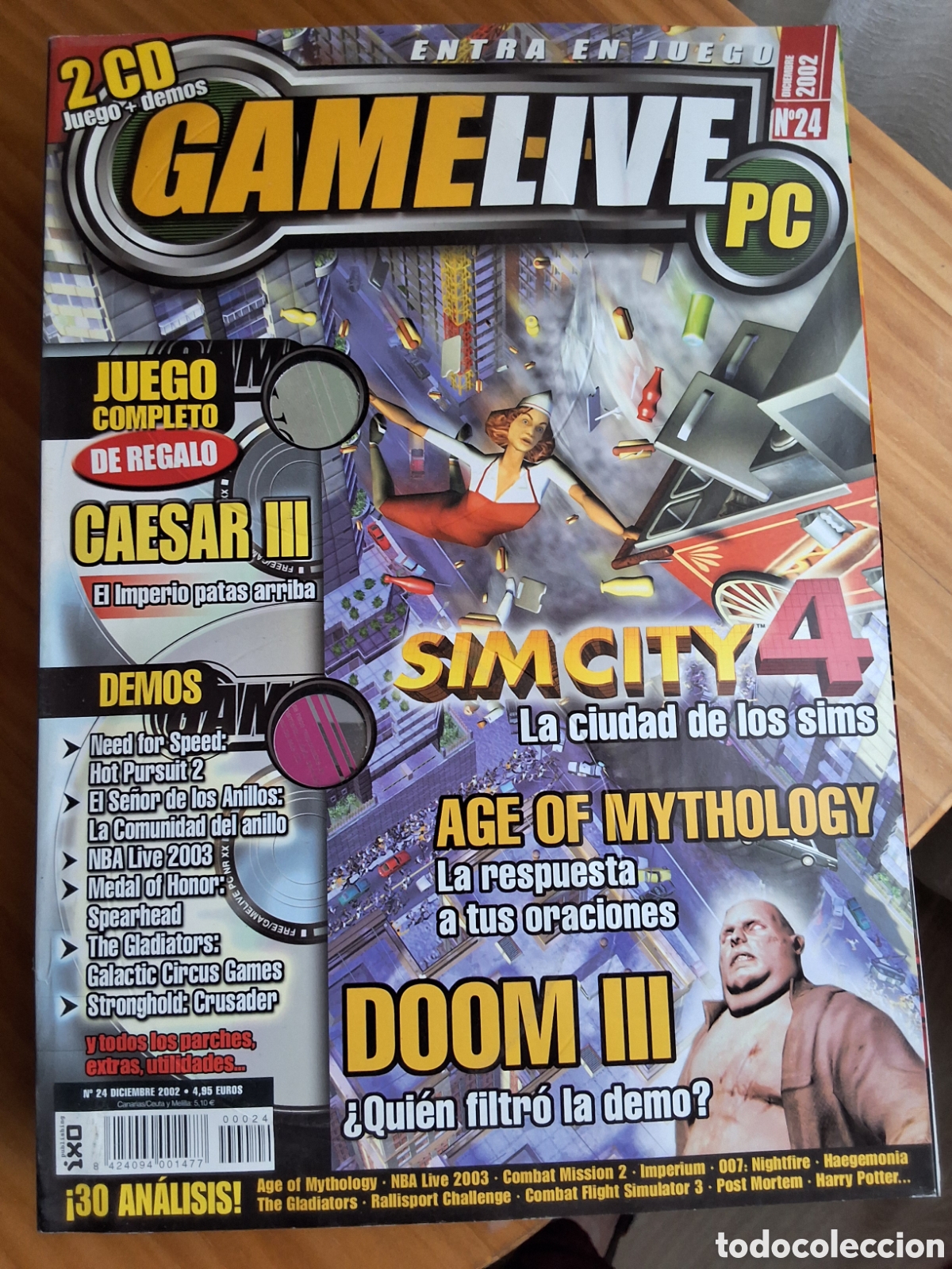 Coleccionismo de Revistas y Peri&oacute;dicos: Game live revista juegos pc n&uacute;mero 24 a&ntilde;o 2002/12 incluye CDs