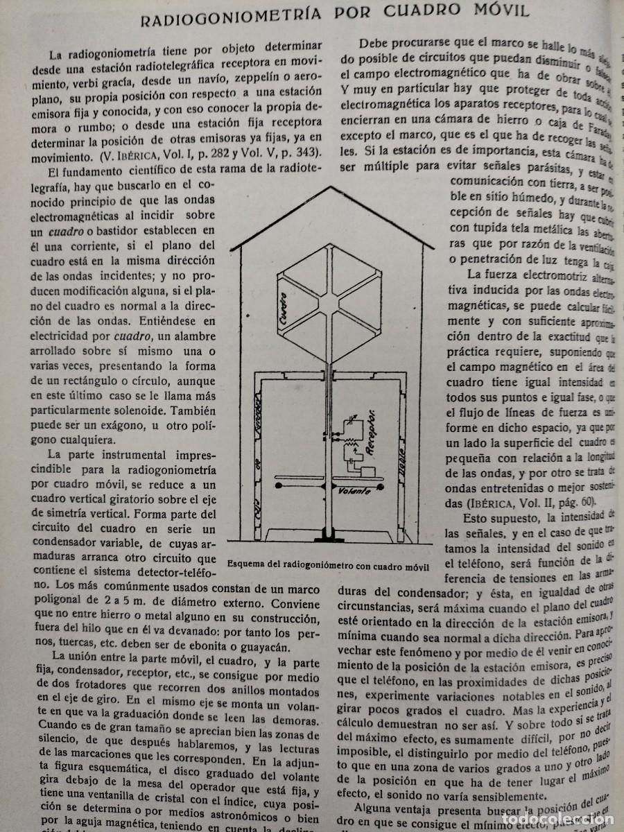 Colecionismo de Revistas e Jornais: RADIOGONIOMETRIA POR CUADRO MOVIL ESQUEMA RADIOGONIOMETRO REVISTA A&Ntilde;O 1920