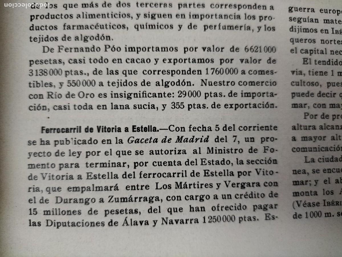 Colecionismo de Revistas e Jornais: NOTICIA PROYECTO LEY FINALIZACION FERROCARRIL DE VITORIA A ESTELLA REVISTA A&Ntilde;O 1920