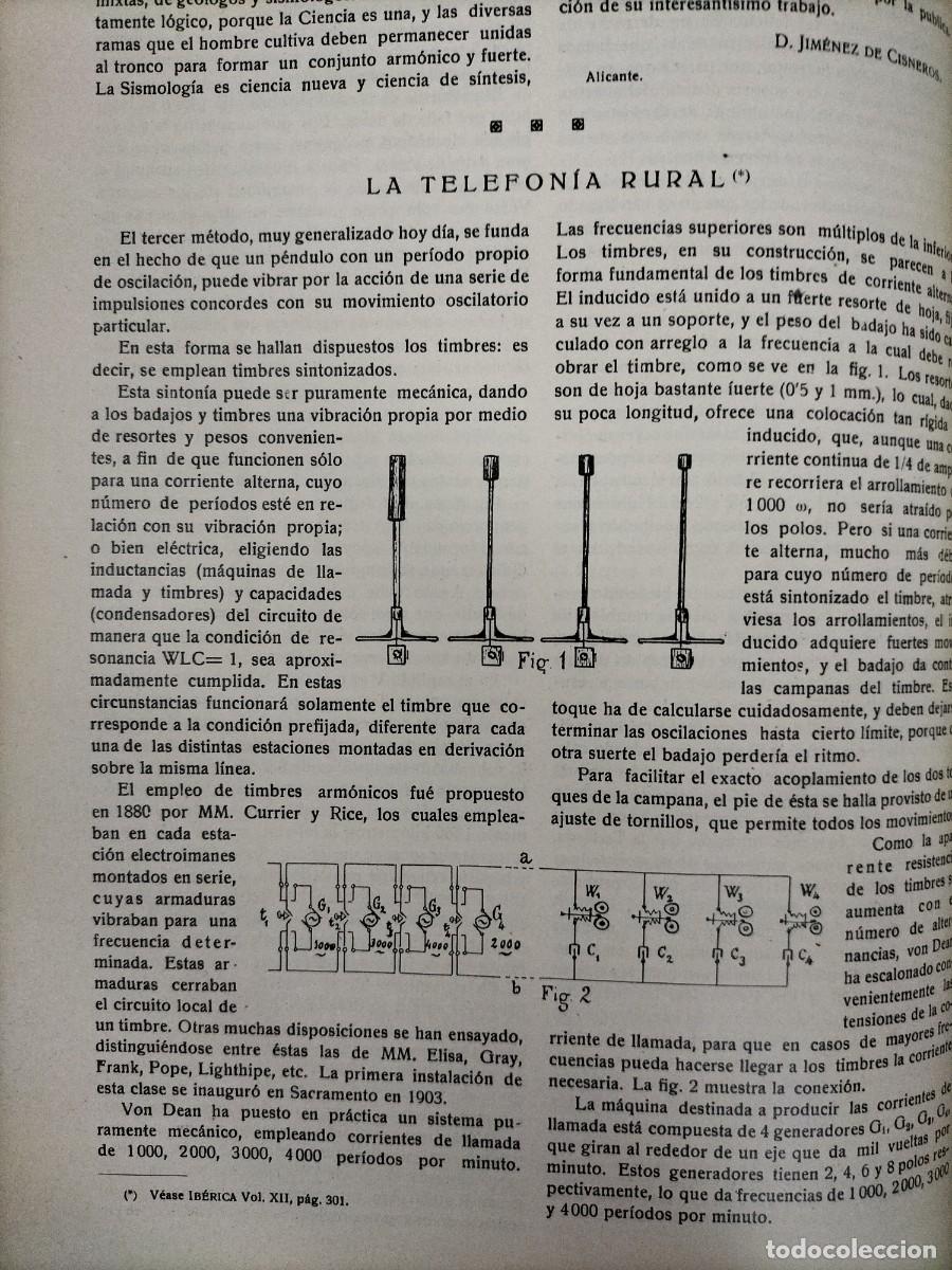Collezionismo di Riviste e Giornali: LA TELEFONIA RURAL TIMBRES FRECUENCIAS REVISTA A&Ntilde;O 1920