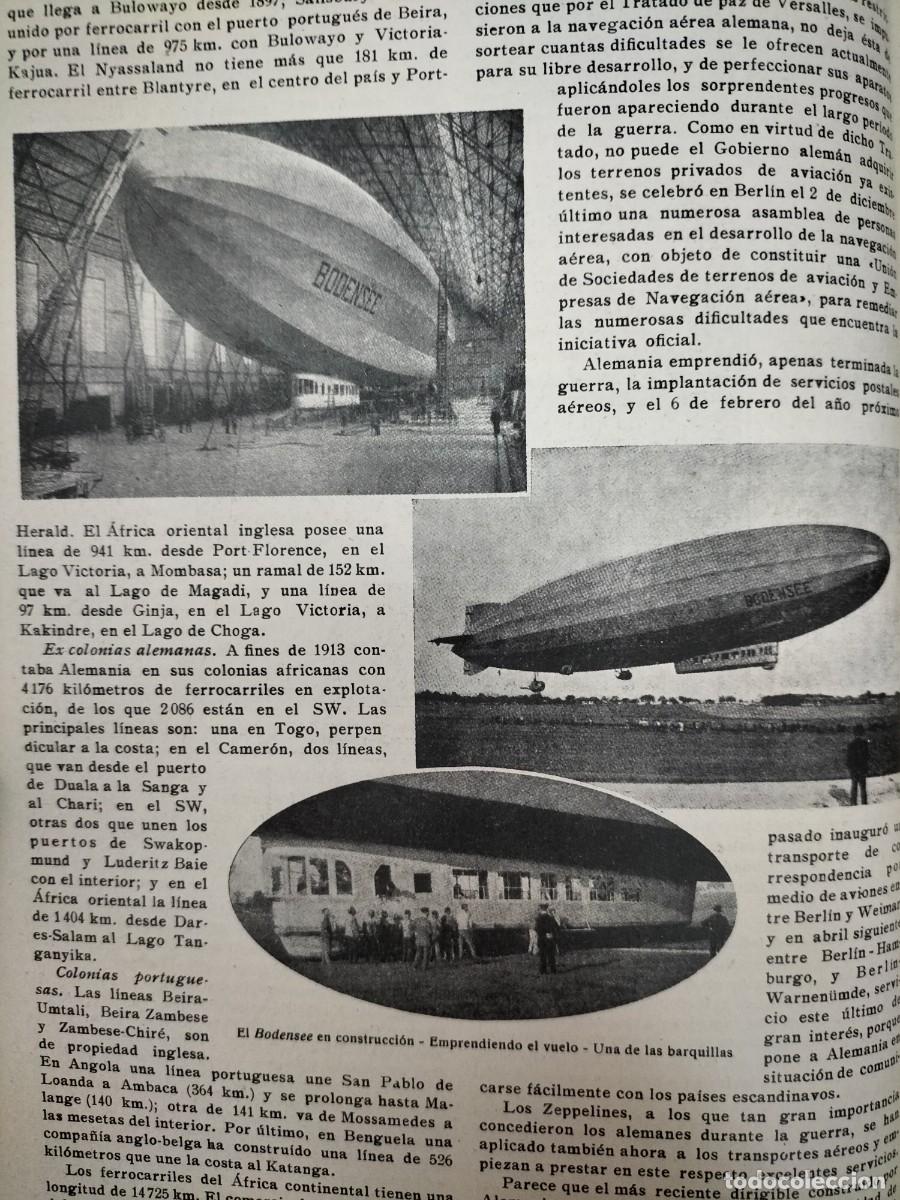 Collection Magazines and Newspapers: ZEPPELINES ALEMANIA DIRIGIBLES EL BONDENSEE CAPITAN OFICIALES REVISTA A&Ntilde;O 1920