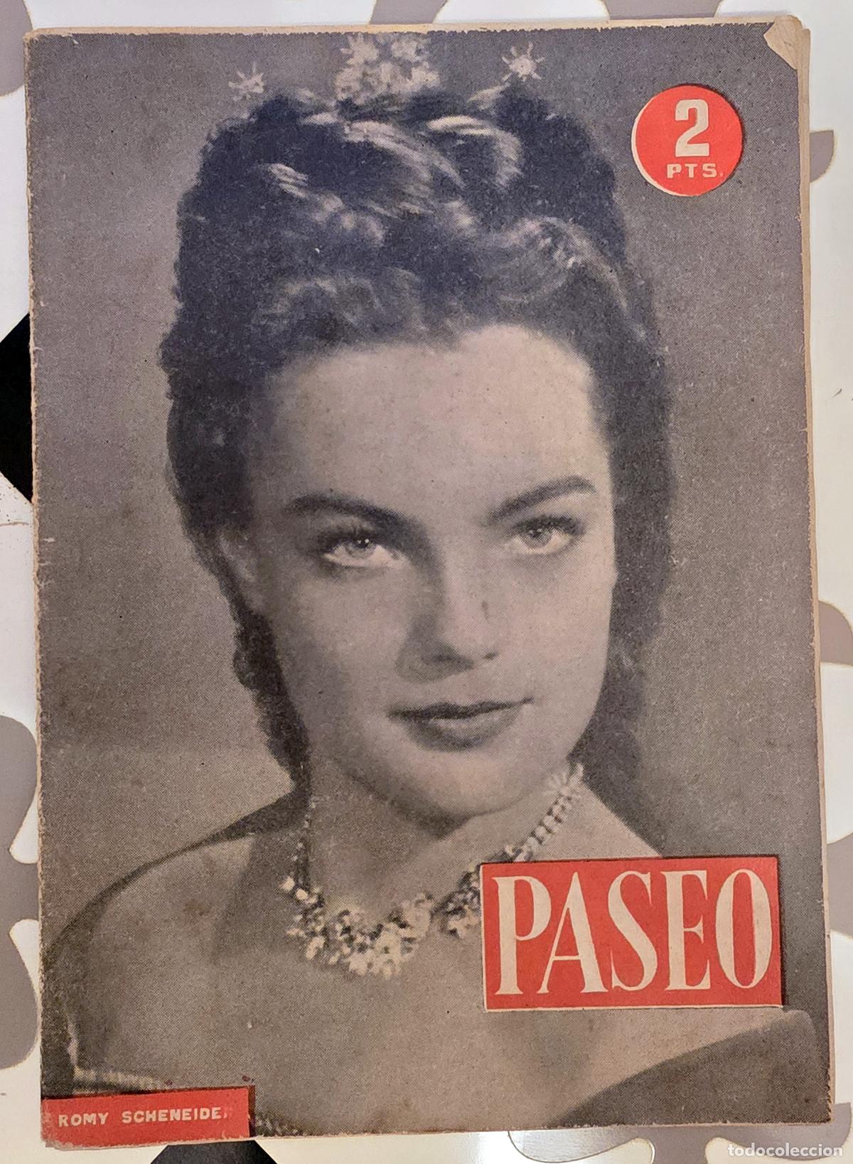 Coleccionismo de Revistas y Peri&oacute;dicos: REVISTA PASEO 1957 Romy Schneider EN SISSI - ELSA MARTINELLI - MANUEL RIBE - MARLON BRANDO