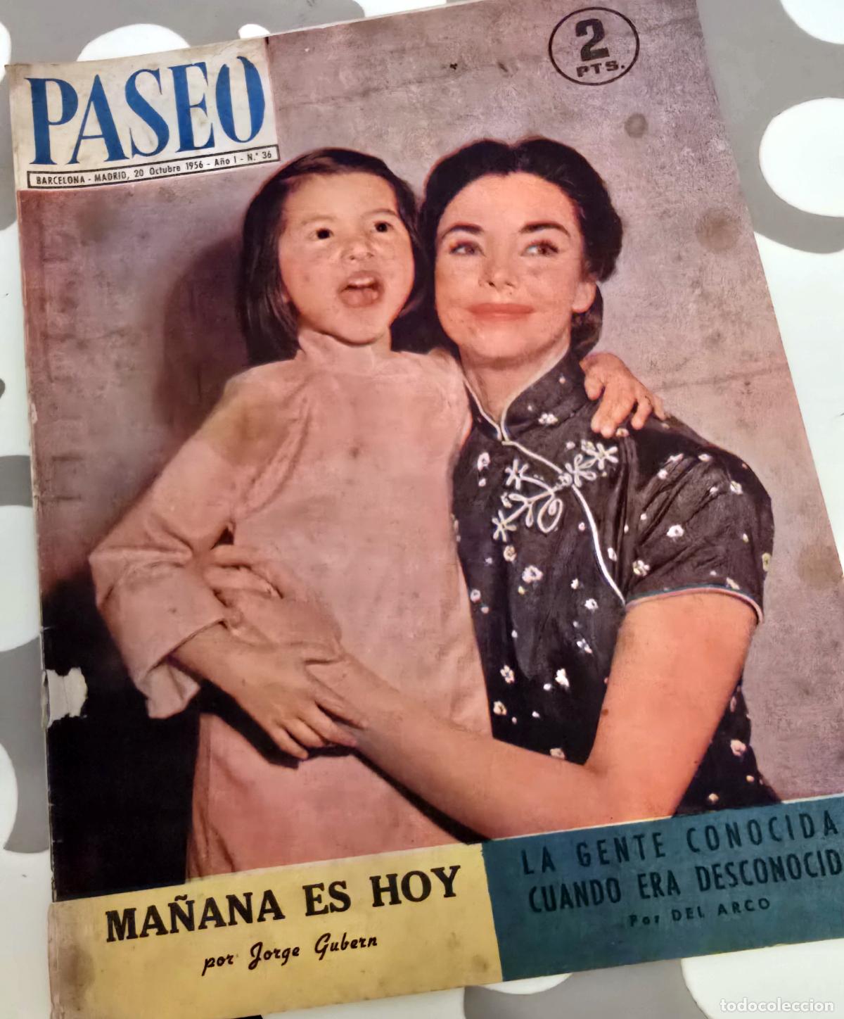 Coleccionismo de Revistas y Peri&oacute;dicos: REVISTA PASEO 1956 - JENNIFER JONES - CHAMACO - MARY SANTPERE - TRAPECIO CON GINA LOLLOBRIGIDA