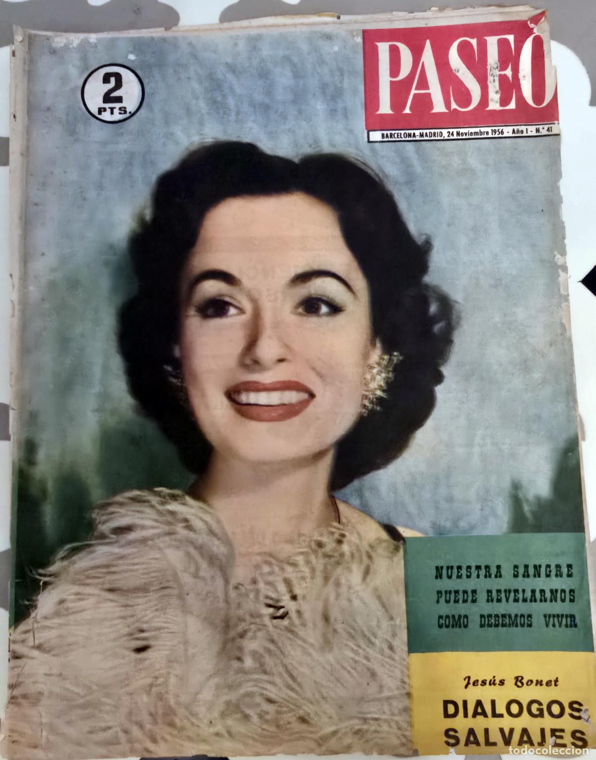 Coleccionismo de Revistas y Peri&oacute;dicos: REVISTA PASEO 1956 - ANN BLYTH - ESPA&Ntilde;OLES EN LA LUNA - FRANCISCO COSTA -
