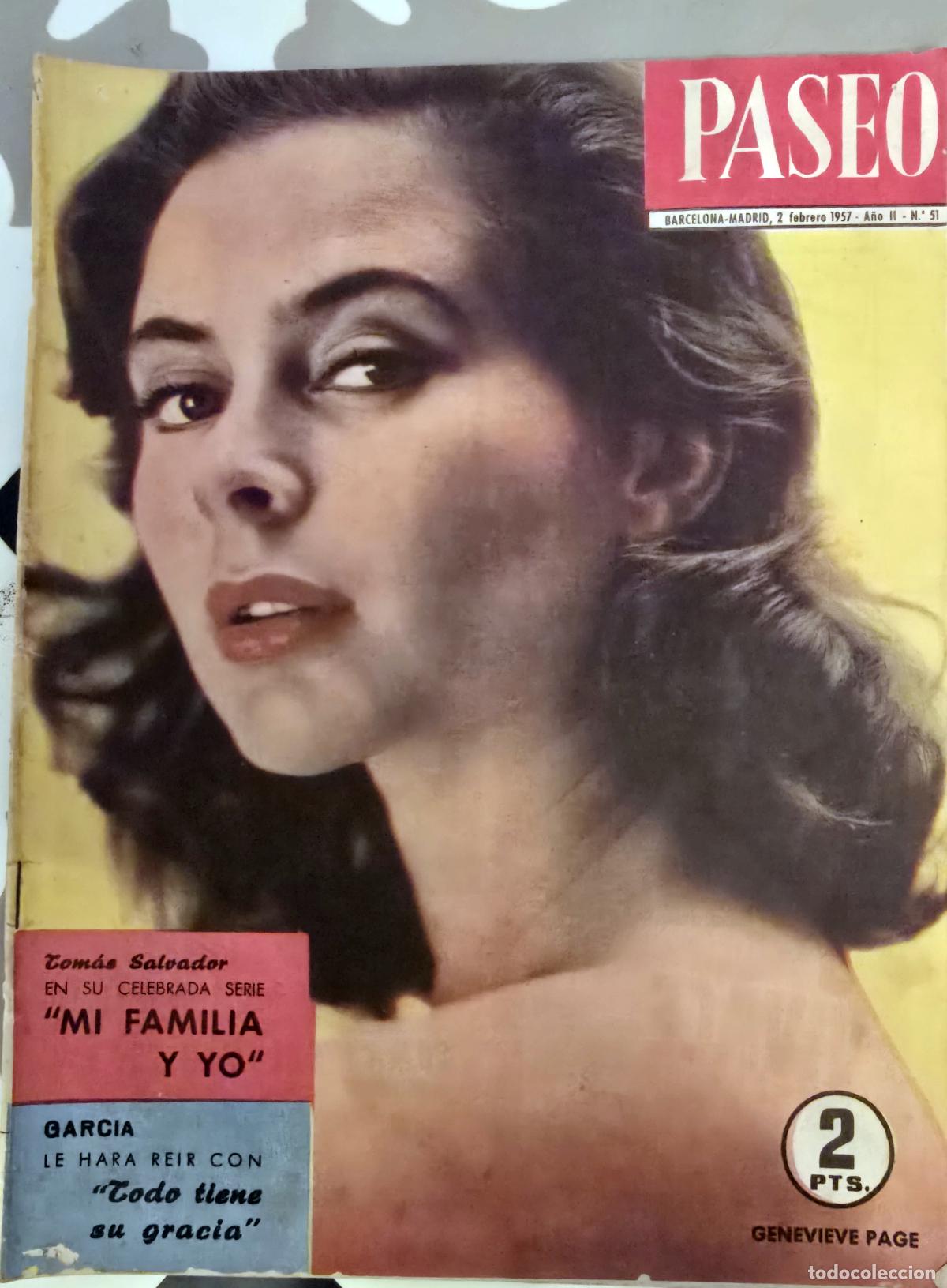 Collection Magazines and Newspapers: REVISTA PASEO 1957 - GENEVIEVE PAGE - JANE RUSSELL - ELVIS PRESLEY - PASTORA IMPERIO