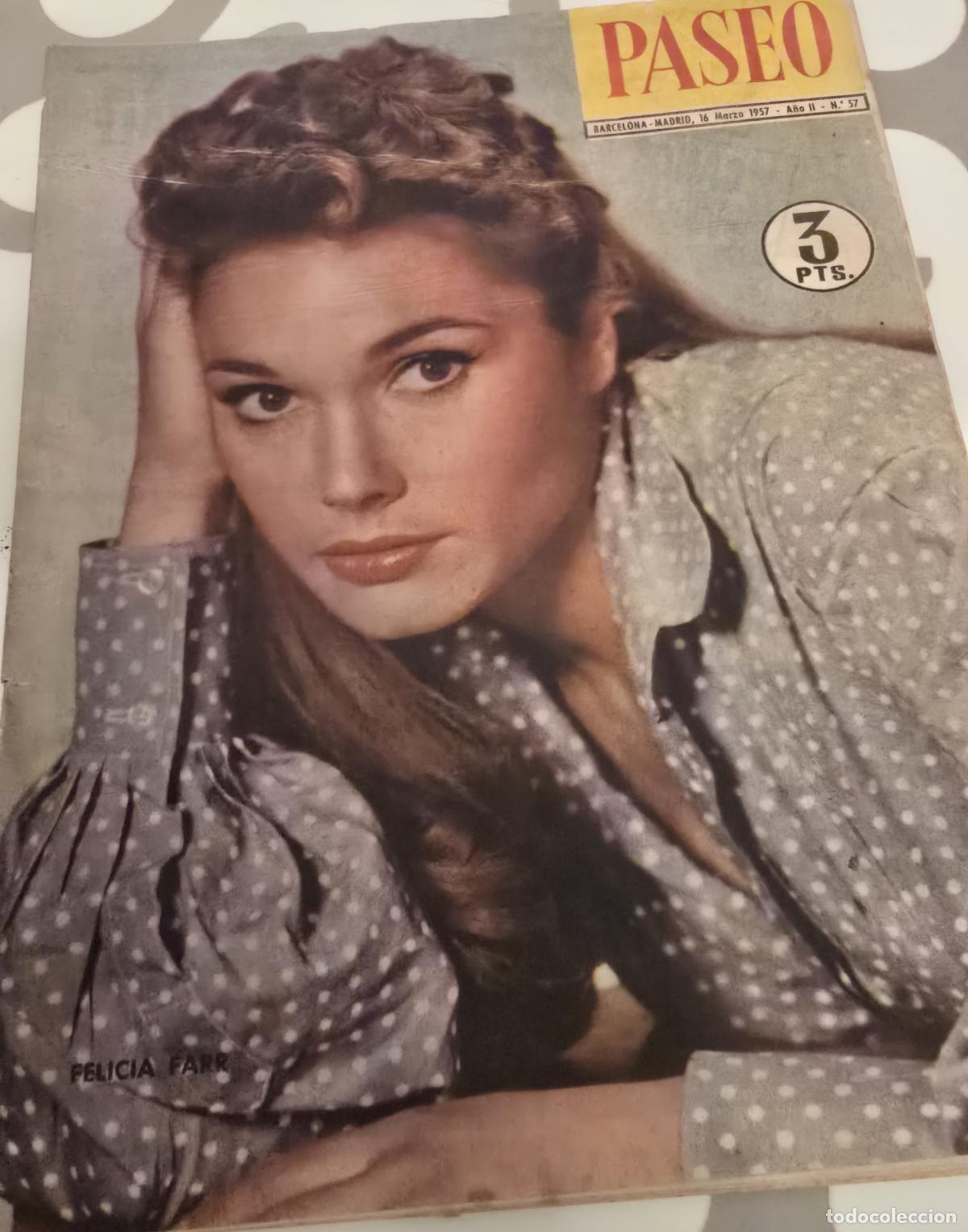 Sammeln von Zeitschriften und Zeitungen: REVISTA PASEO 1957 - FELICIA FARR - DIANA DORS - GENE TIERNEY -