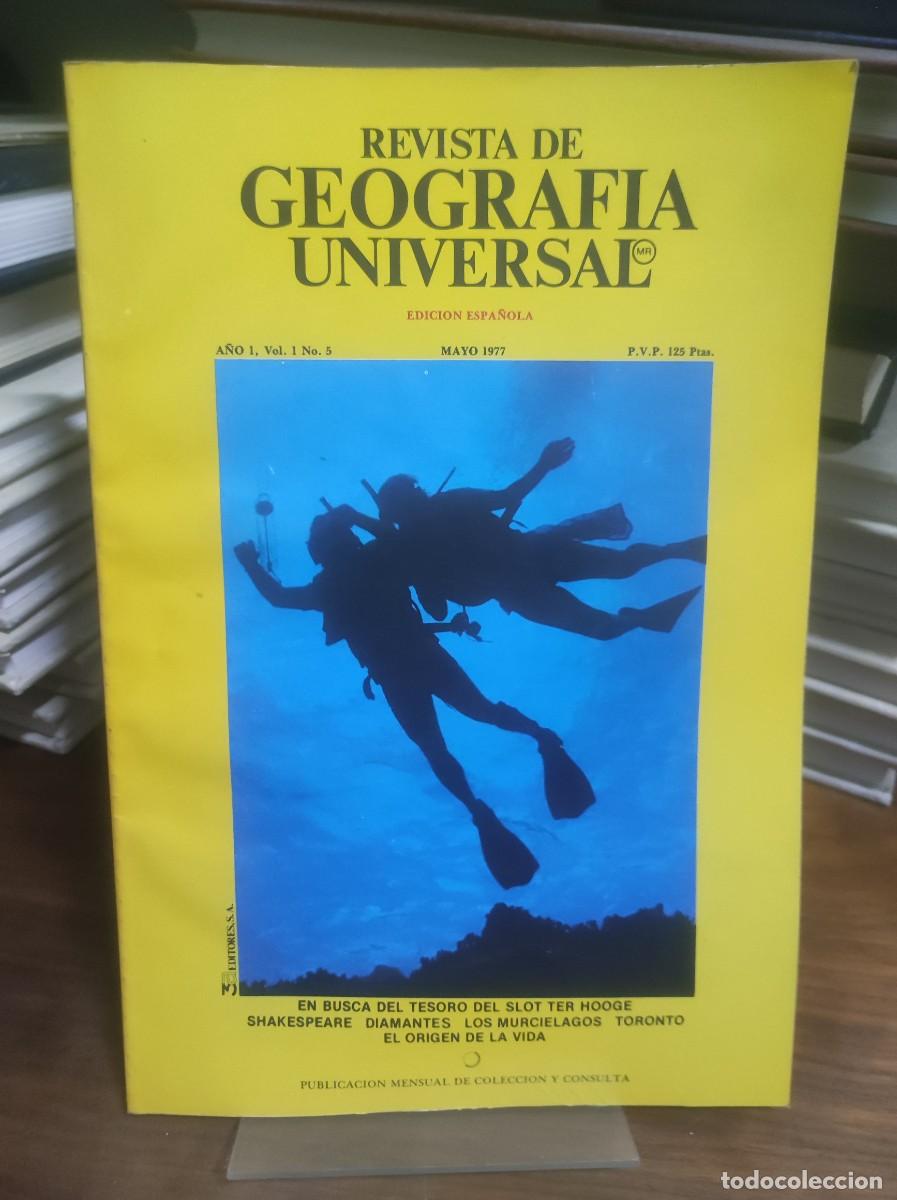 Collezionismo di Riviste e Giornali: Revista de Geograf&iacute;a Universal En busca del tesoro del Slot Ter Hooge / Buceo Mayo 1977 (Vol. 1, N&ordm;