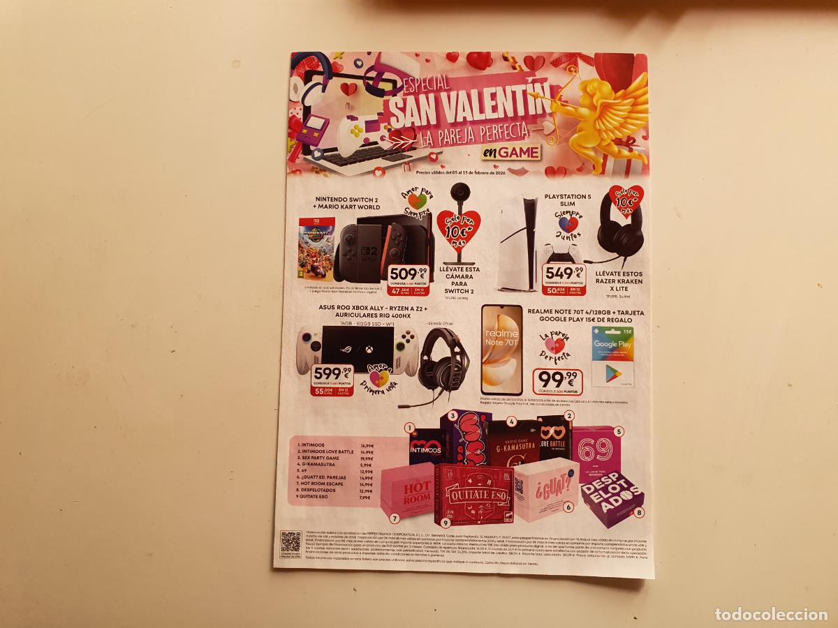 Collezionismo di Riviste e Giornali: REVISTA FOLLETO TIENDA GAME - SAN VALENTIN
