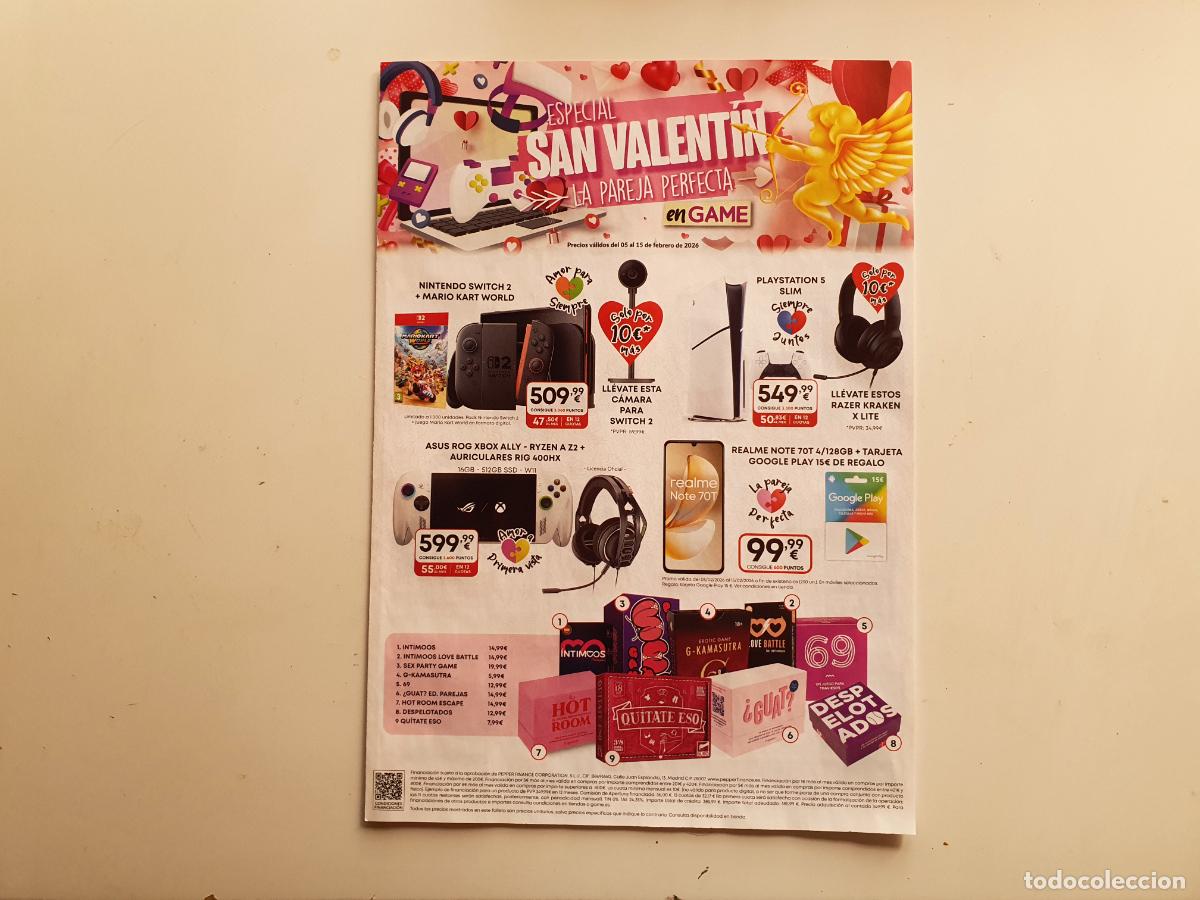 Collezionismo di Riviste e Giornali: REVISTA FOLLETO TIENDA GAME - SAN VALENTIN