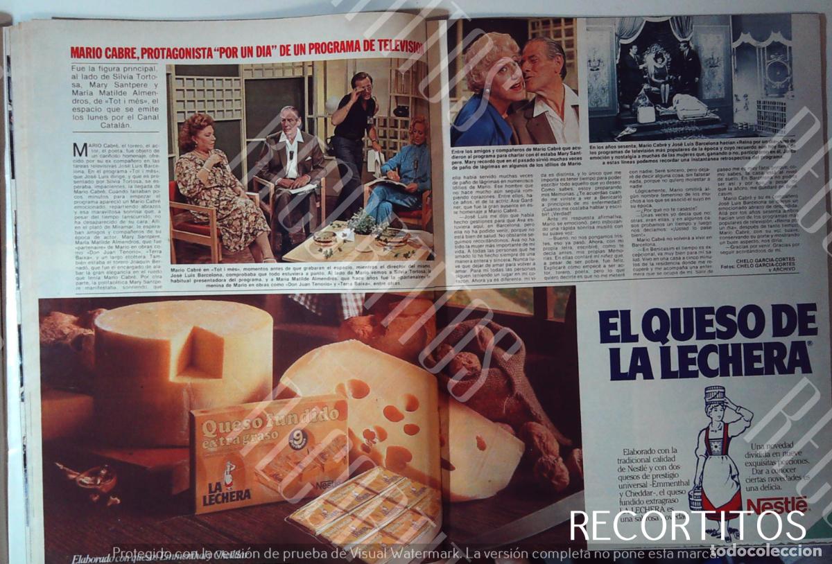 Sammeln von Zeitschriften und Zeitungen: SILVIA TORTOSA JOSE LUIS BARCELONA MARIO CABRE MARIA MATILDE ALMENDROS LA LECHERA MARY SANTPERE REIN