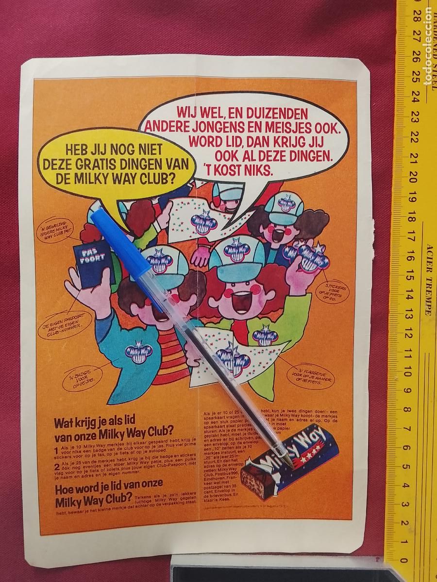 Coleccionismo de Revistas y Peri&oacute;dicos: CLIPPING ANTIGUA HOJA PUBLICITARIA ANUNCIO REVISTA: CHOCOLATES MILKY WAY