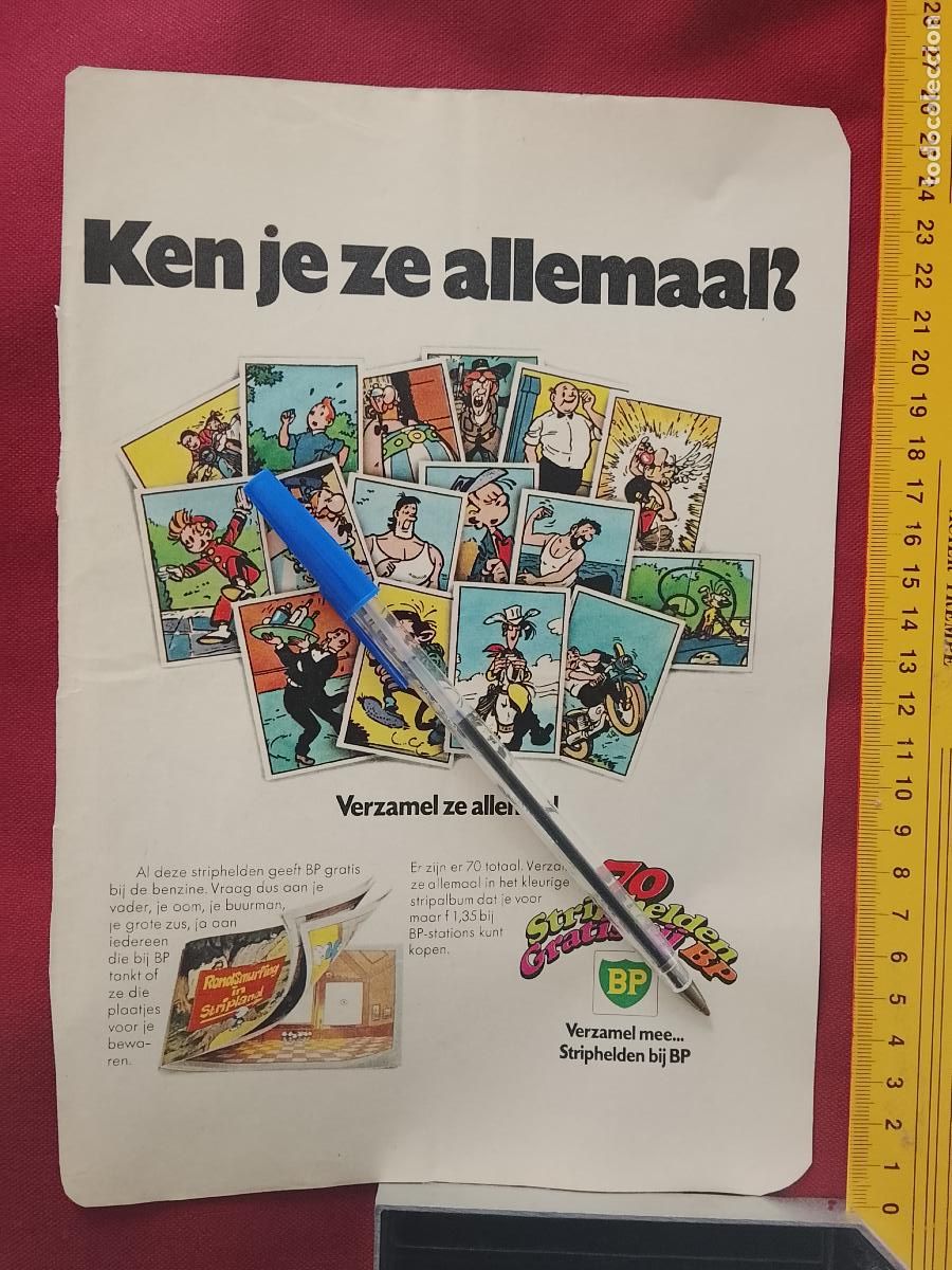 Collection Magazines and Newspapers: CLIPPING ANTIGUA HOJA PUBLICITARIA ANUNCIO REVISTA: COMIC OBELIX TINTIN LAMBIK ASTERIX LUCKY LUKE