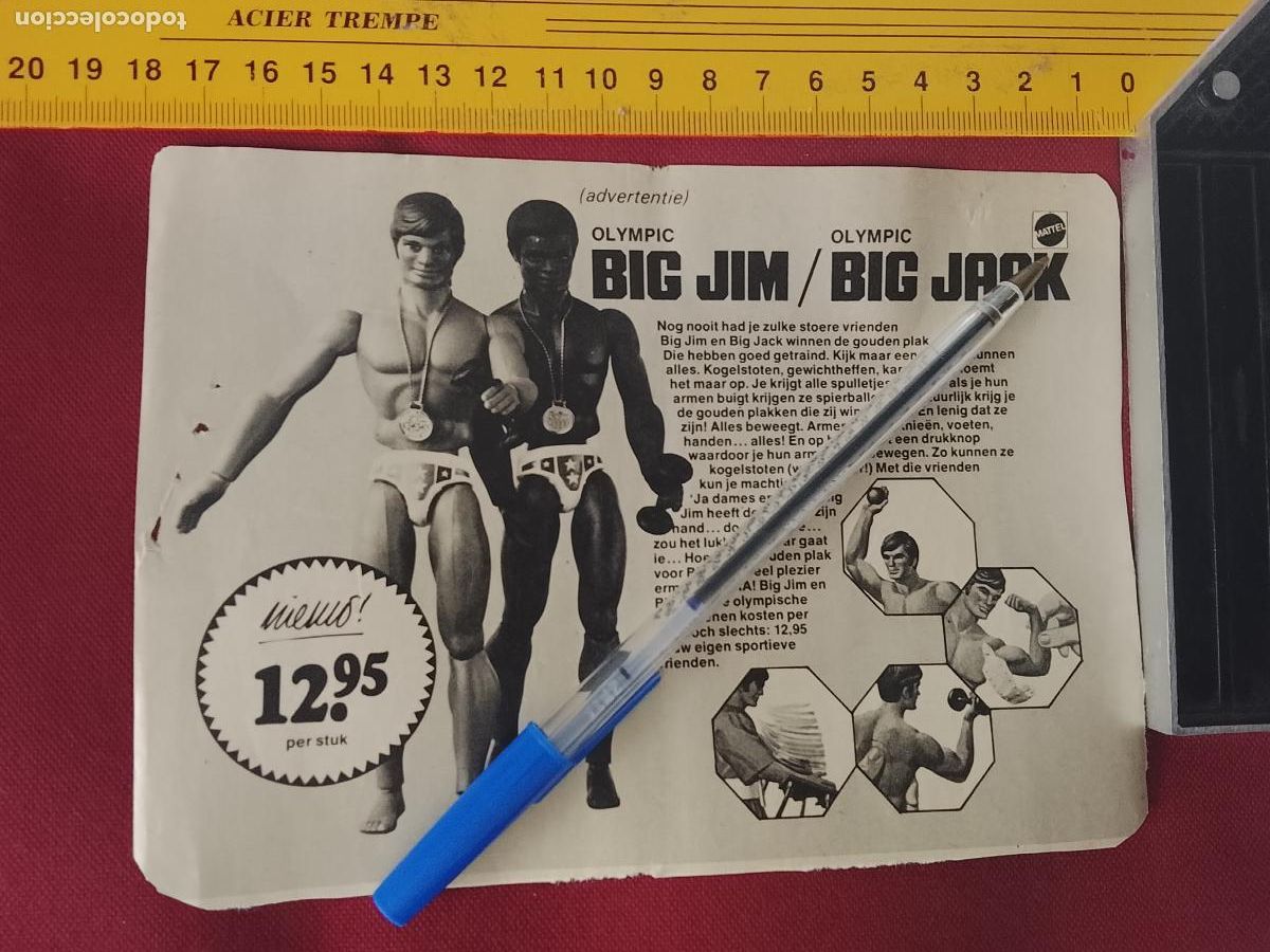 Collection Magazines and Newspapers: CLIPPING ANTIGUA HOJA PUBLICITARIA ANUNCIO REVISTA: BIG JIM Y JACK MATEL ESTILO MADELMAN