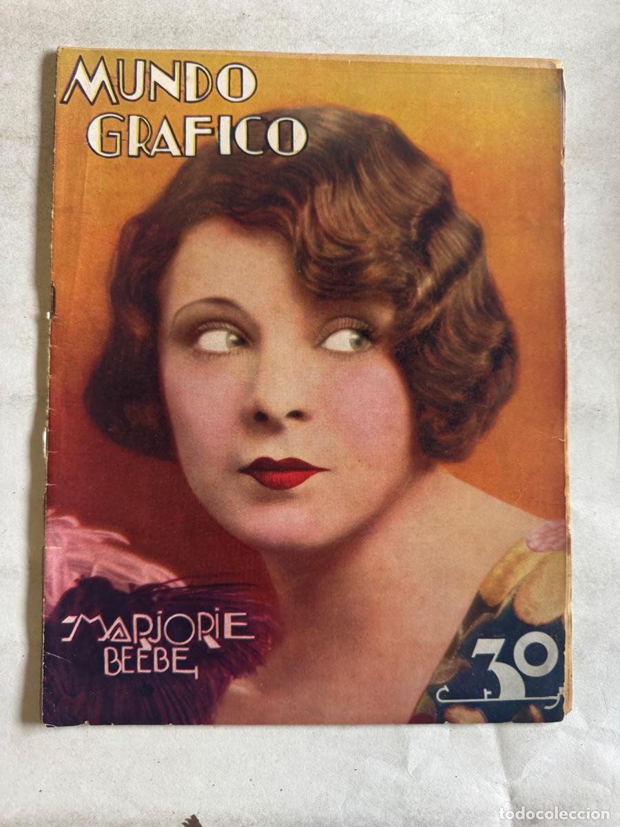 Coleccionismo de Revistas y Peri&oacute;dicos: Revista Mundo Grafico, A&ntilde;o 1929, Marjorie Beebe, Don Jaime, Futbol Espa&ntilde;ol, Perlita Greco