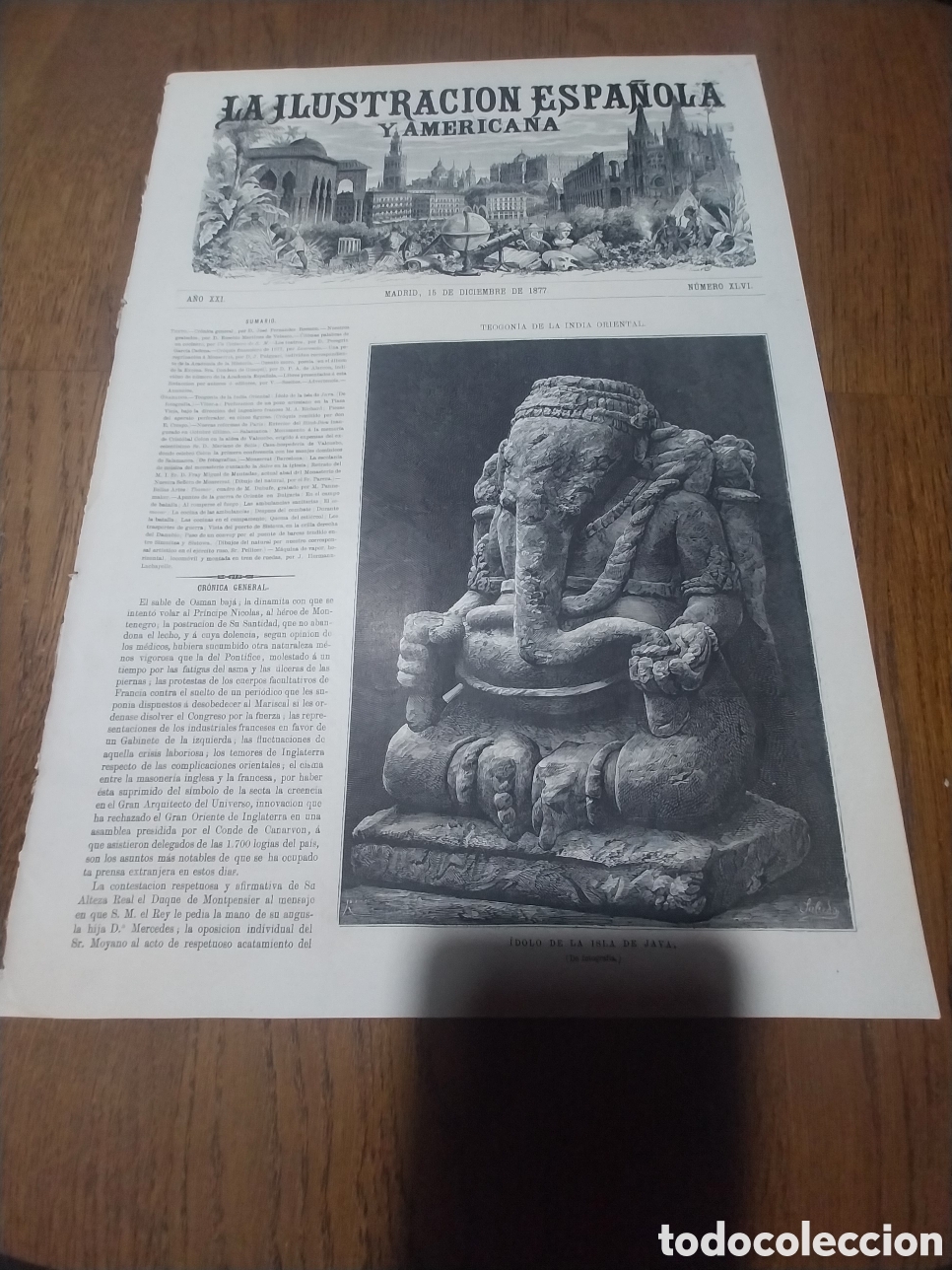 Collection Magazines and Newspapers: REVISTA 1877 VITORIA PLAZA VIEJA. SALAMANCA MONUMENTO A COLON.ESCOLANIA DE MONTSERRAT