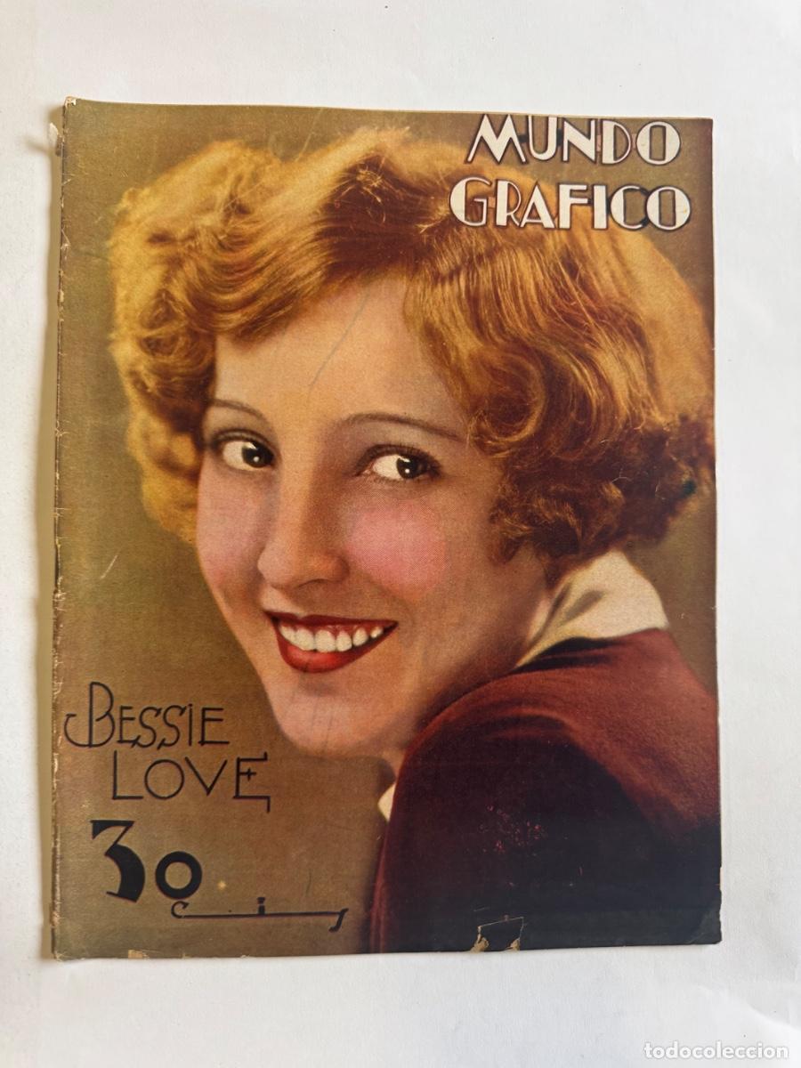Coleccionismo de Revistas y Peri&oacute;dicos: Revista Mundo Grafico, A&ntilde;o 1929, Bessie Love, Jose Girones, Futbol