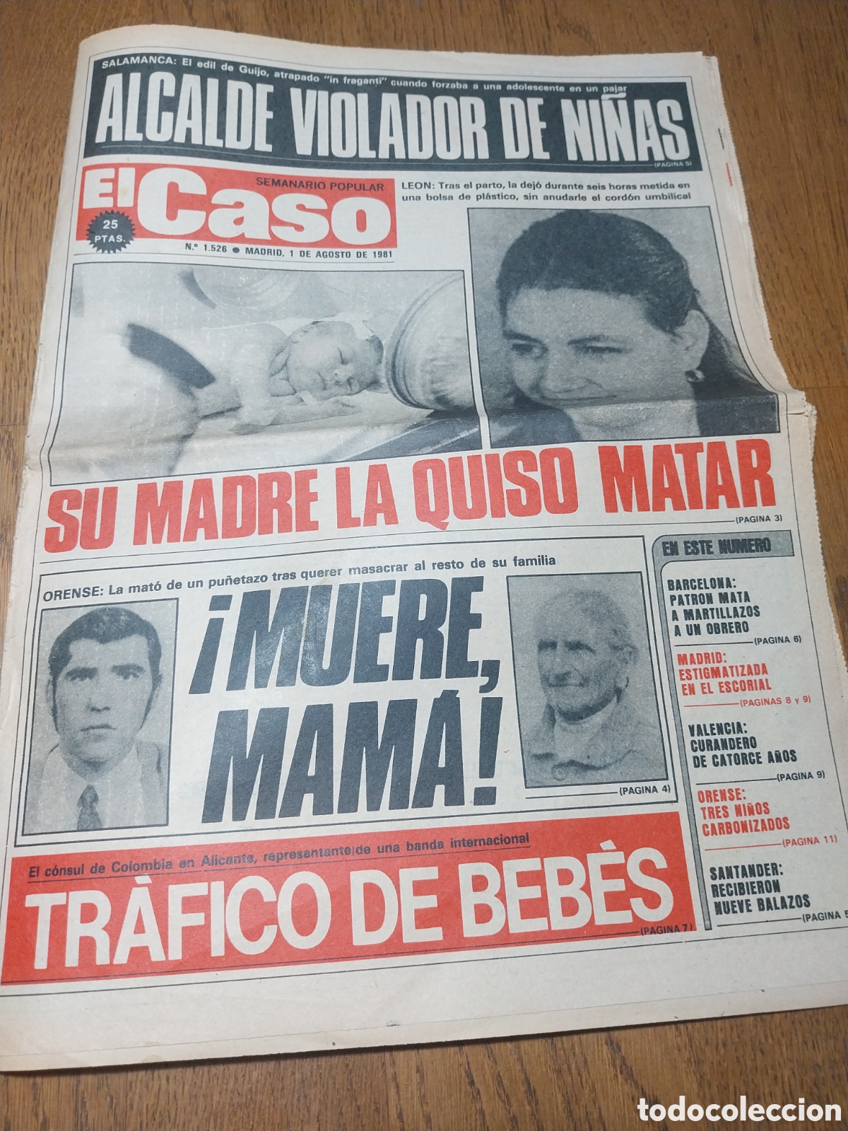 Collezionismo di Riviste e Giornali: EL CASO 1981 ALCALDE DE EL GUIJO. AMPARO CUEVAS LA VIRGEN EN EL ESCORIAL. NI&Ntilde;O CURANDERO VALENCIA.