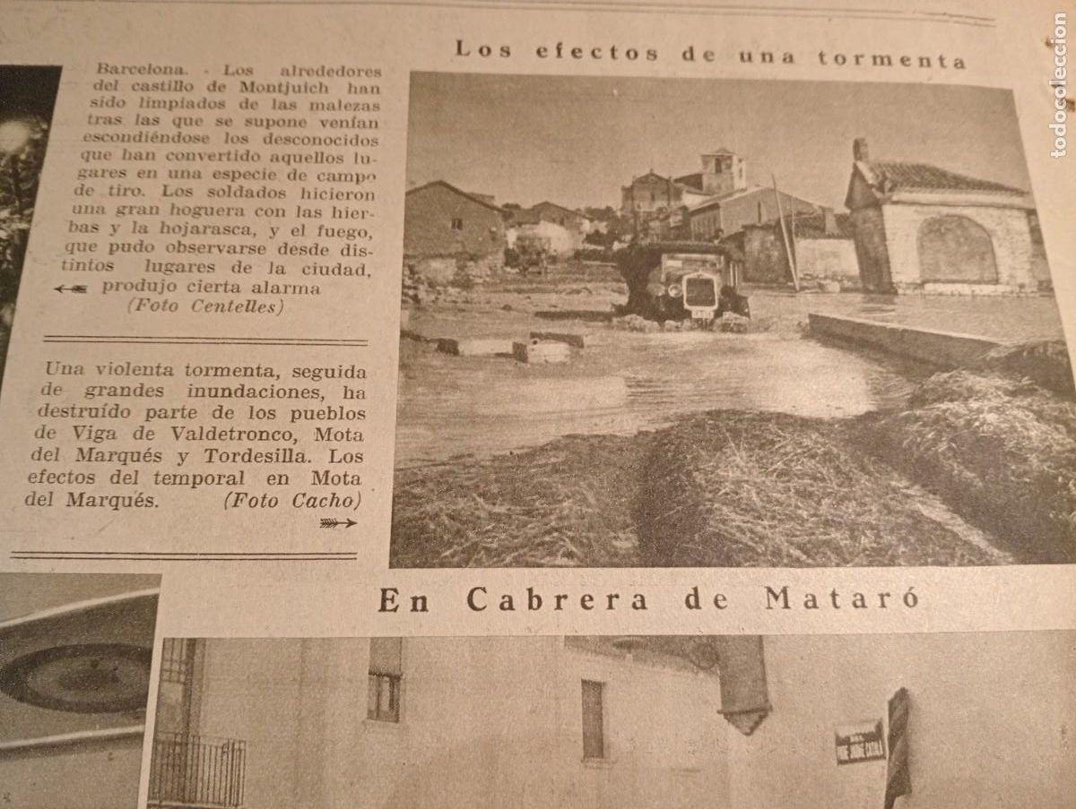 Collezionismo di Riviste e Giornali: LA VANGUARDIA A&Ntilde;O 1934 CABRERA DE MATARO VEGA DE VALDETRONCO MOTA DEL MARQUES TORDESILLAS ARBECA