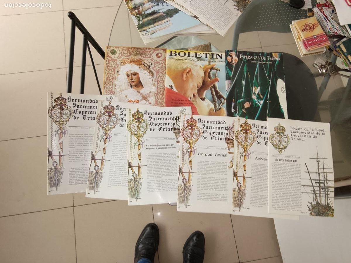 Coleccionismo de Revistas y Peri&oacute;dicos: 9 bolet&iacute;nes Hermandad sacramental esperanza de triana