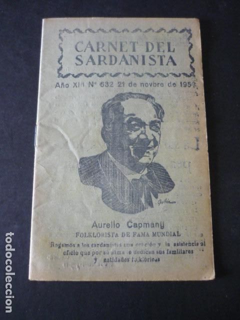 Collezionismo di Riviste e Giornali: BARCELONA CARNET DEL SARDANISTA N&ordm; 632 1957