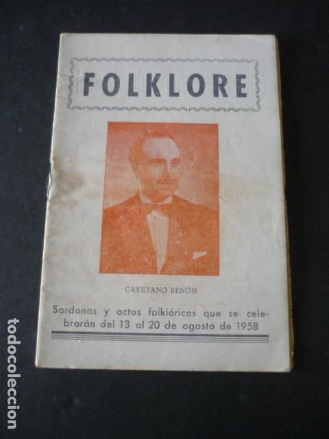 Collezionismo di Riviste e Giornali: BARCELONA FOLKLORE REVISTA SARDANAS Y ACTOS FOLKLORICOS AGOSTO 1958