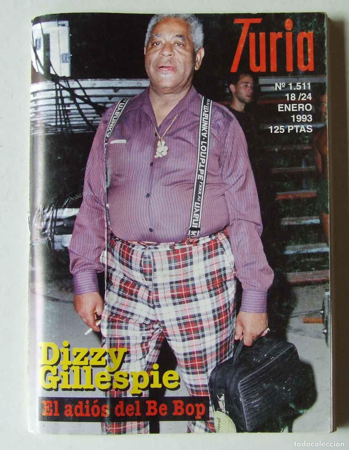 Coleccionismo de Revistas y Peri&oacute;dicos: CARTELERA TURIA 1511 ENERO 1993 DIZZY GILLESPIE JUAN BENET LOS ENEMIGOS JESSE DAVIS QUARTET