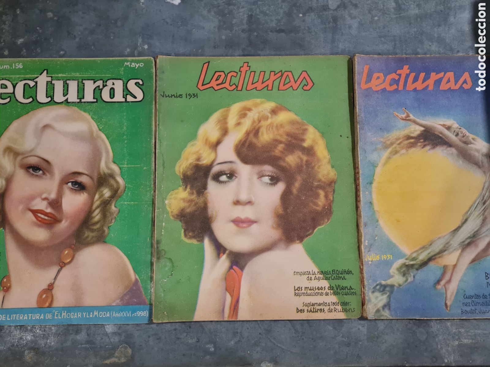 Coleccionismo de Revistas y Peri&oacute;dicos: Revistas LECTURAS A&Ntilde;O 1931(Mayo, Junio y Julio)
