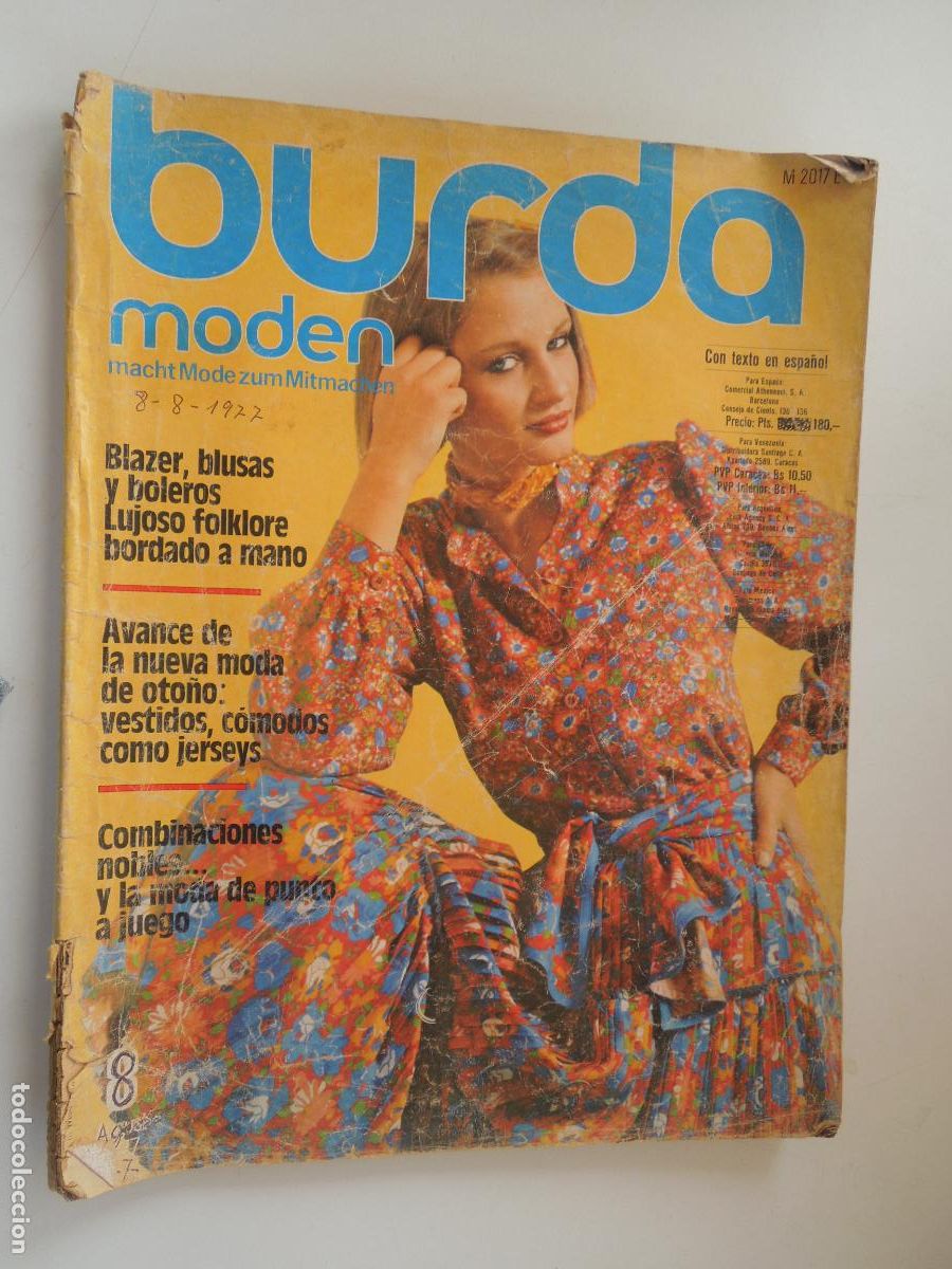 Coleccionismo de Revistas y Peri&oacute;dicos: BURDA MODEN REVISTA 0/1977 CON INSTRUCCIONES Y PATRONES - BLAZER , BLUSAS Y BOLEROS