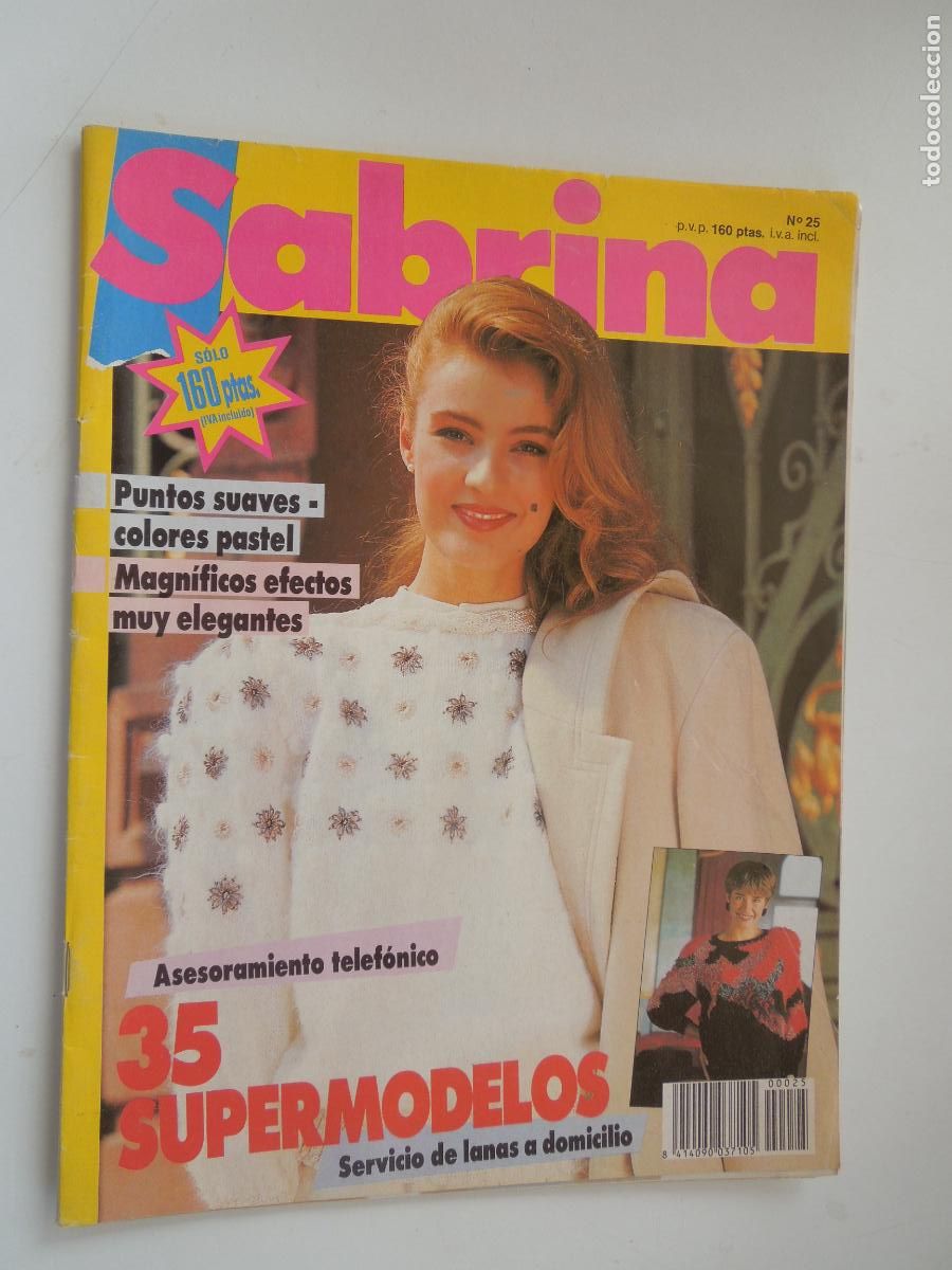 Coleccionismo de Revistas y Peri&oacute;dicos: SABRINA - GANCHILLO - REVISTA N&ordm; 25 - PUNTOS SUAVES - COLORES PASTEL - 35 SUPERMODELOS