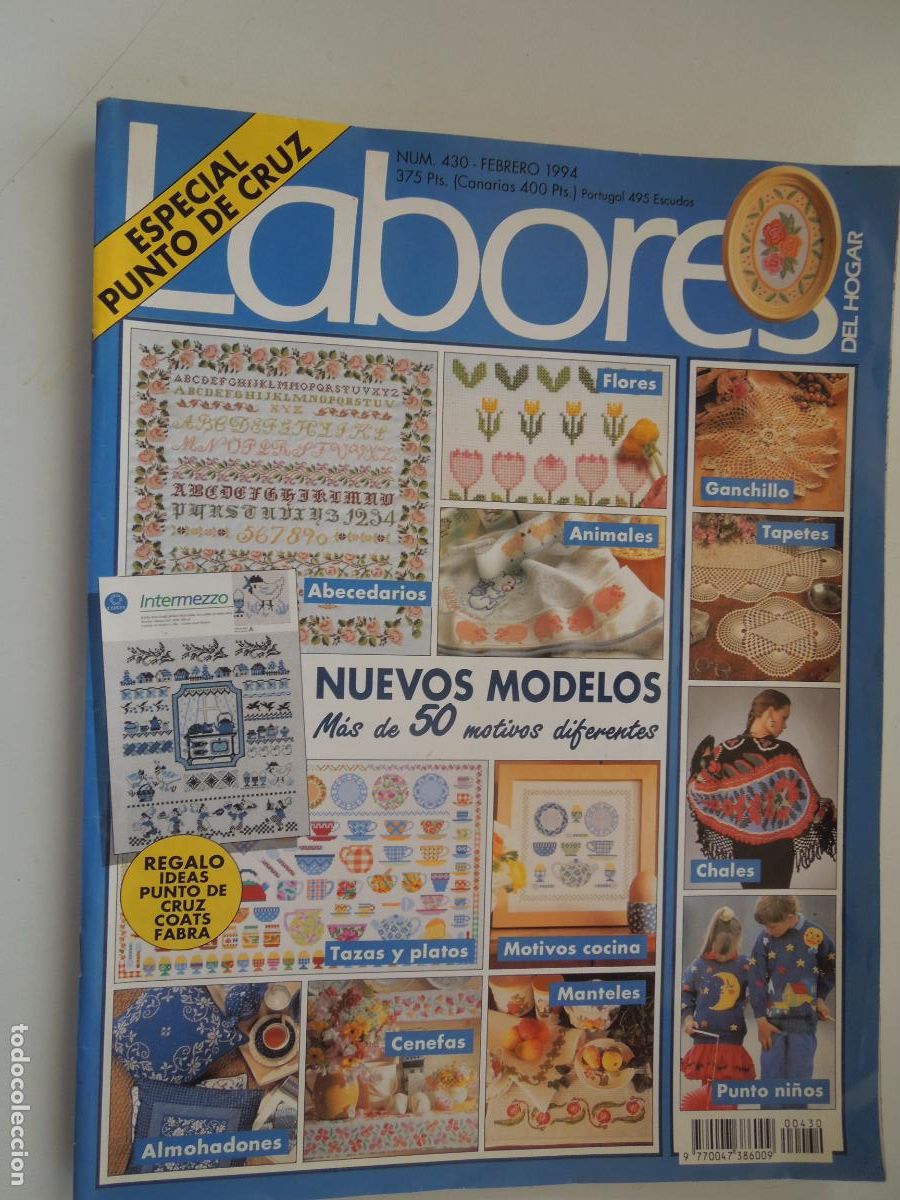 Coleccionismo de Revistas y Peri&oacute;dicos: LABORES DEL HOGAR REVISTA N&ordm; 430- FEBRERO 1994 -ESPECIAL PUNTO DE CRUZ