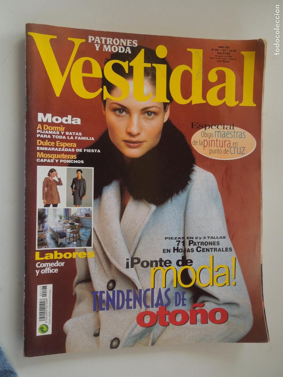 Coleccionismo de Revistas y Peri&oacute;dicos: VESTIDAL MODA Y PATRONES REVISTA N&ordm; 127 - TENDENCIA DE OTO&Ntilde;O CON PATRONES