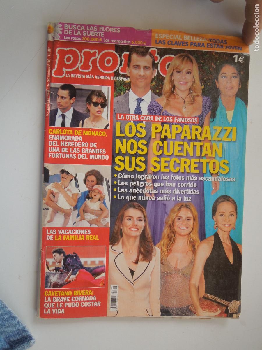 Coleccionismo de Revistas y Peri&oacute;dicos: PRONTO REVISTA - N&ordm; 1840 - 08-2007 - LA OTRA CARA DE LOS FAMOSOS - CAYETANO RIVERA