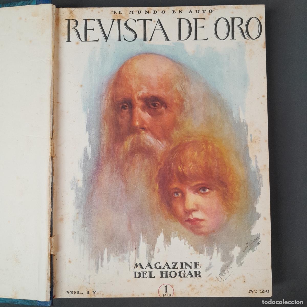 Coleccionismo de Revistas y Peri&oacute;dicos: L-5814. RECOPILACI&Oacute;N REVISTA DE ORO, MAGAZINE DEL HOGAR. VOL. IV N&ordm; 29-30-31-32-33-34-35. 1927.