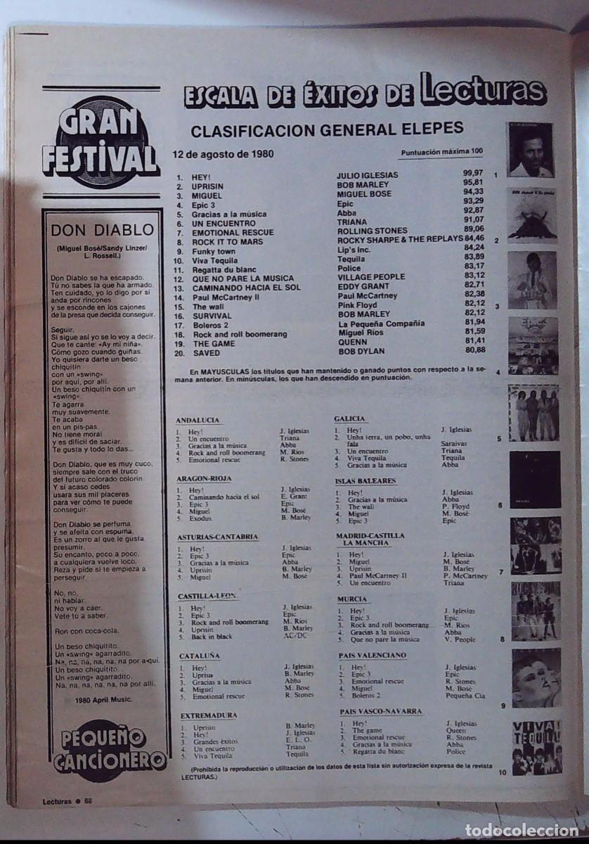 Coleccionismo de Revistas y Peri&oacute;dicos: lip's inc tequila abba julio iglesias bob marley miguel bose triana rolling stones escala de exitos