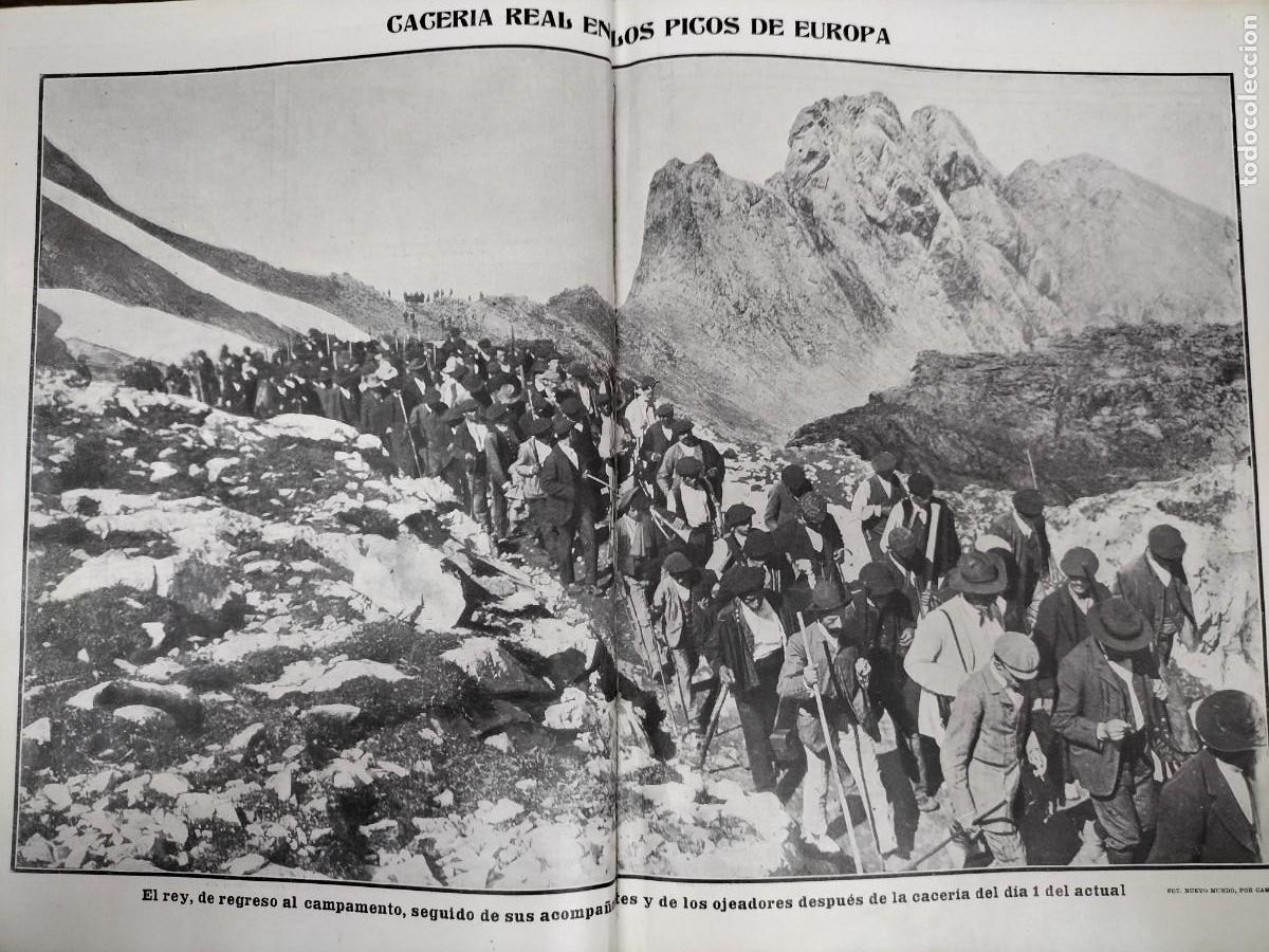 Coleccionismo de Revistas y Peri&oacute;dicos: ALFONSO XIII PICOS EUROPA CACERIA REAL LA LLOROZA ALDEANOS,POTES CAMALE&Ntilde;O TRESVISO REVISTA A&Ntilde;O 1905