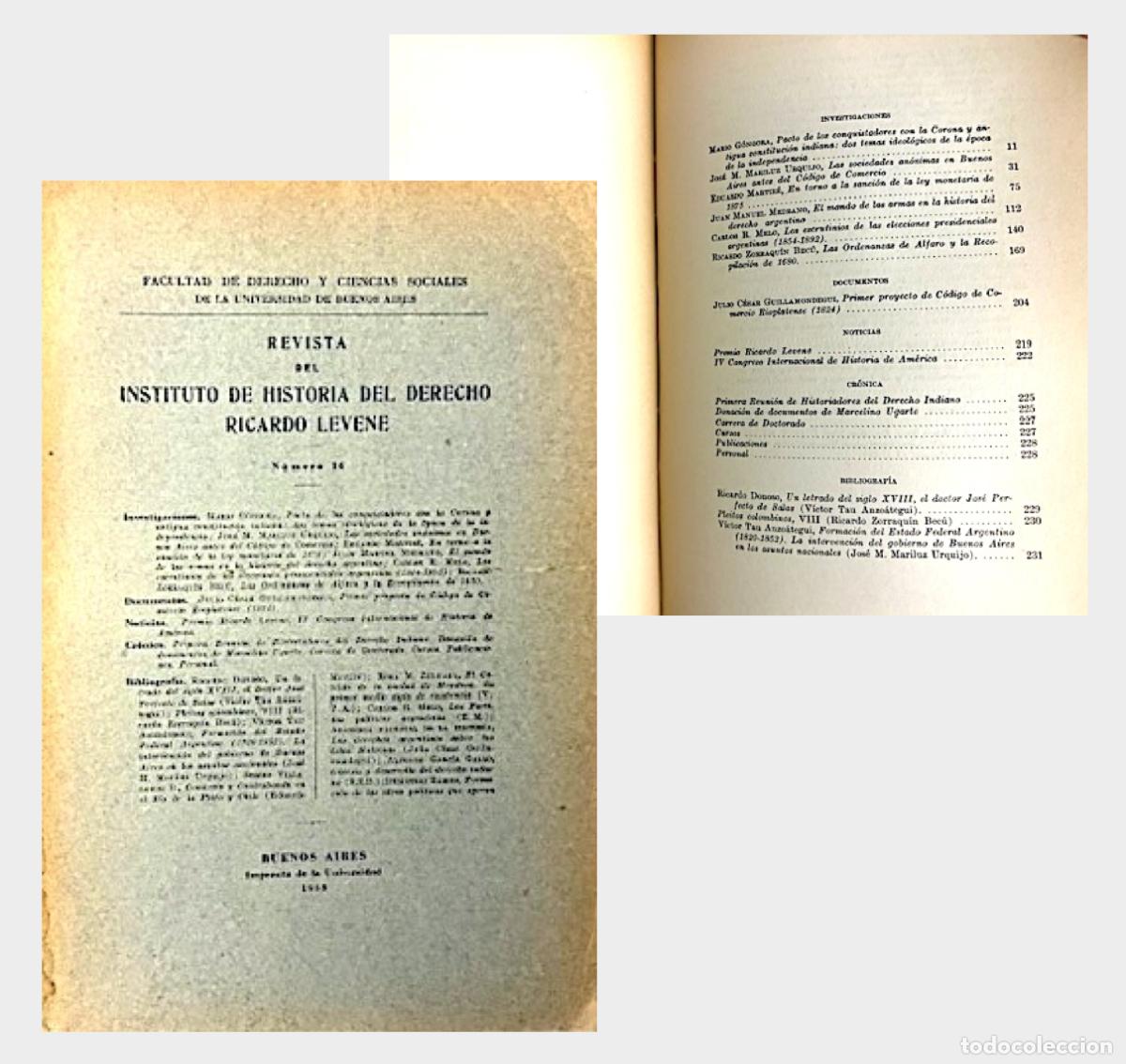 Coleccionismo de Revistas y Peri&oacute;dicos: Pacto de los conquistadores con la Corona; Ordenanzas de Alfaro; y otros. (Ver &iacute;ndice) Revista Inst
