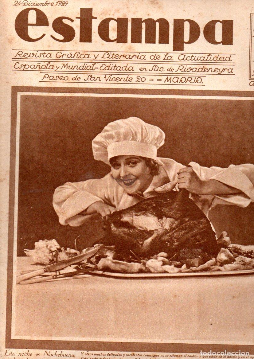 Colecionismo de Revistas e Jornais: REVISTA ESTAMPA 24 DICIEMBRE 1929 - RASPAY (MURCIA)