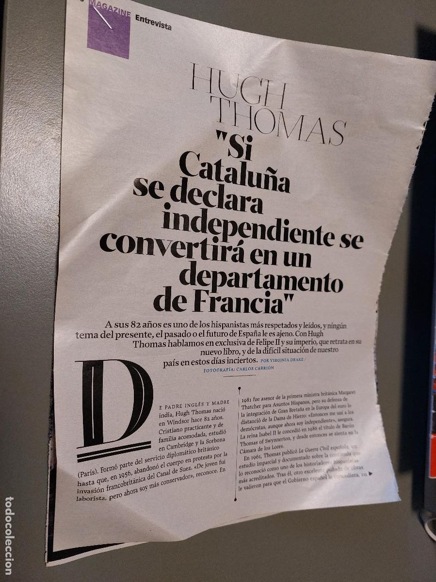 Coleccionismo de Revistas y Peri&oacute;dicos: HUGH THOMAS ACTOR. CINE. 4 P&Aacute;GINAS. ART&Iacute;CULO EXTRAIDO DE REVISTA. GRAPA. COMPLETO