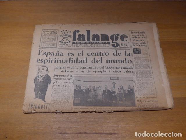 Coleccionismo de Revistas y Peri&oacute;dicos: Antiguo diario de la ma&ntilde;ana de la Falange, original, Las Palmas de Gran Canaria, 1952, Canarias