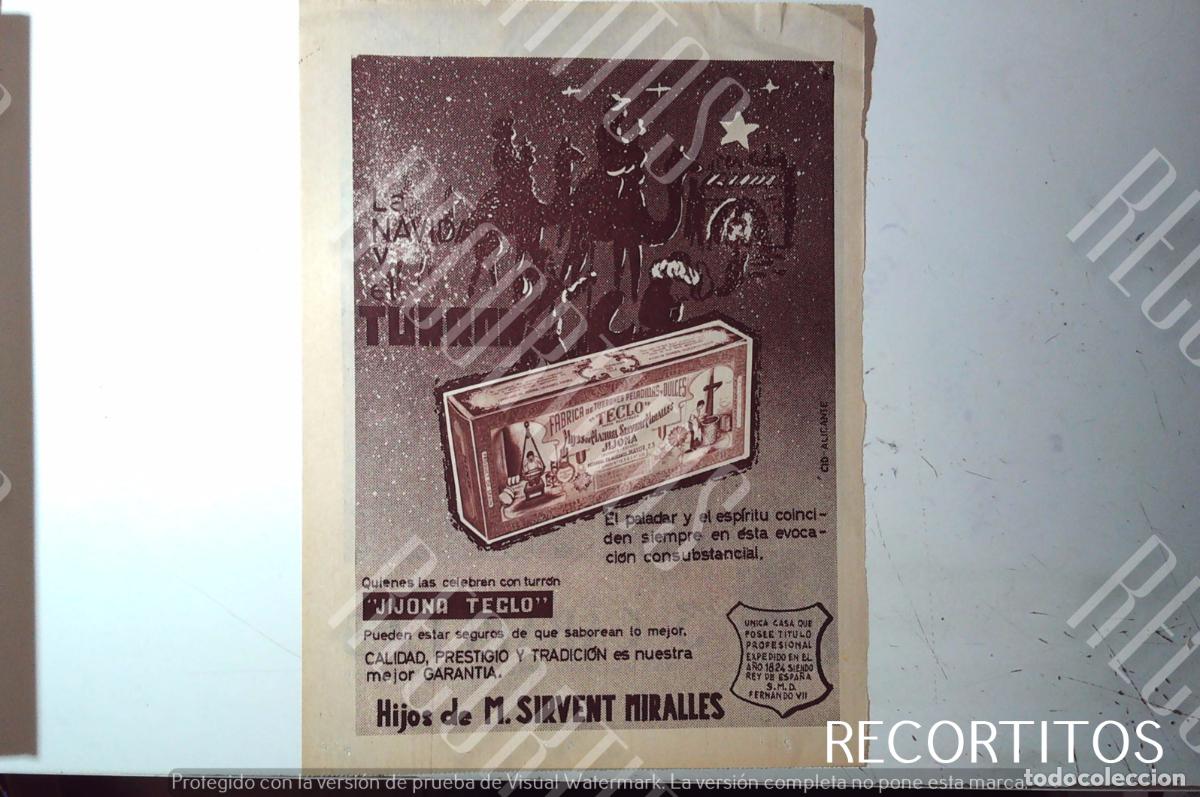 Collectionnisme de Revues et Journaux: TURRONES TECLO JIJONA LOS REYES MAGOS 3 CARABELAS CIGARRILLOS